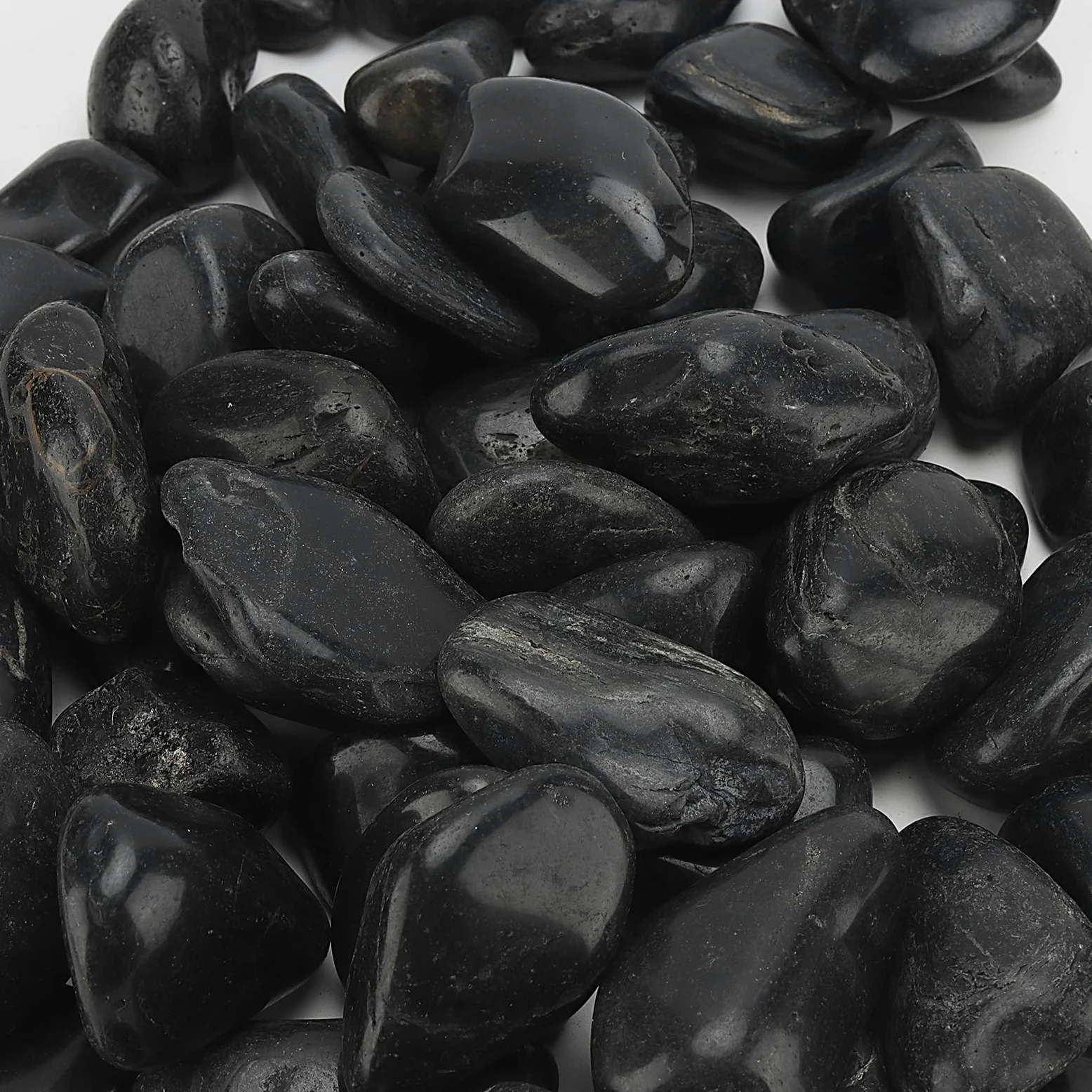4,5 kg de pierres décoratives noires, 20-40 mm, galets polis naturels, pierres de jardin pour aménagement paysager, aquarium, pot de fleurs, décoration d'intérieur
