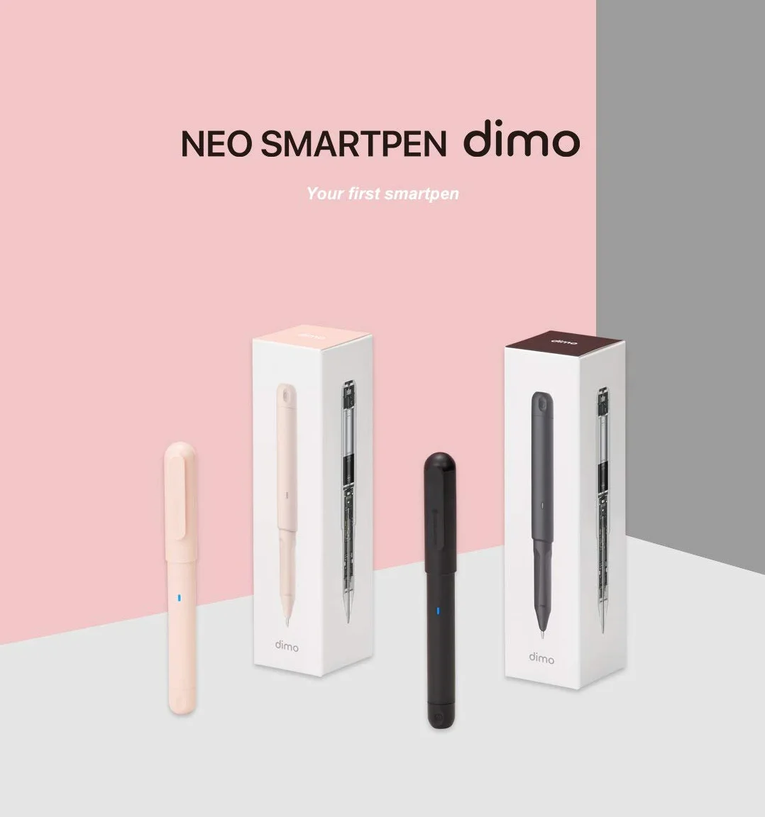 Neo SMARTPEN Dimo Stylo numérique sans Fil 2 Mo Compatible iOS Android Noir
