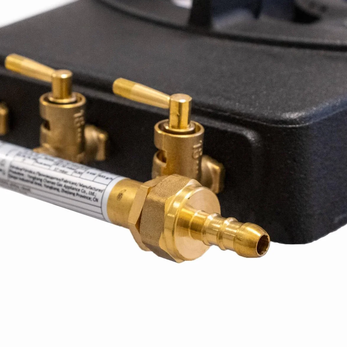 Rechaud à gaz en Fonte véritable 4 Pieds 2 Bruleurs + Détendeur Propane TRIGLAV 9800