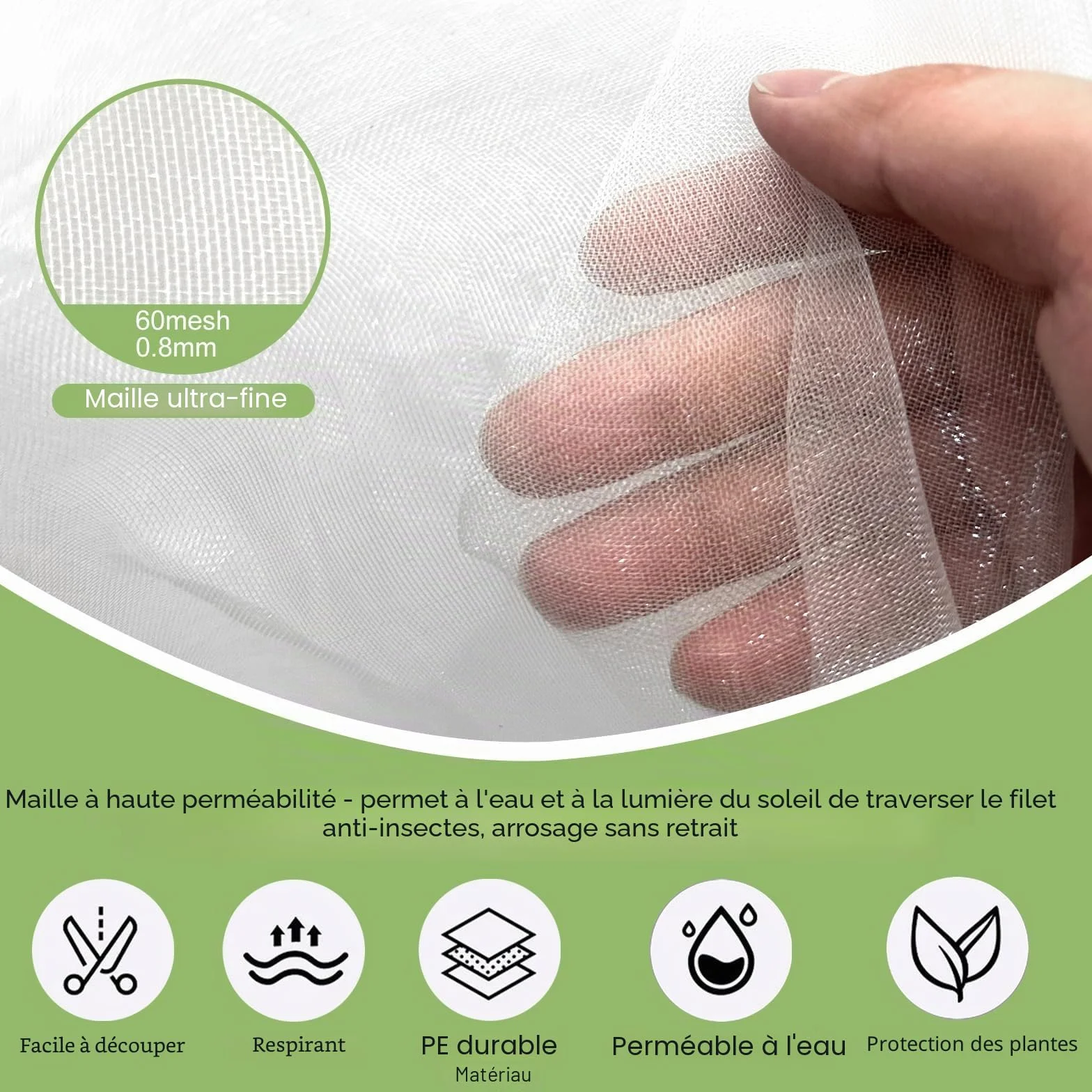 Filet Anti Insecte Potager 3m x 4m Ultra Fine Maille Protection Jardin