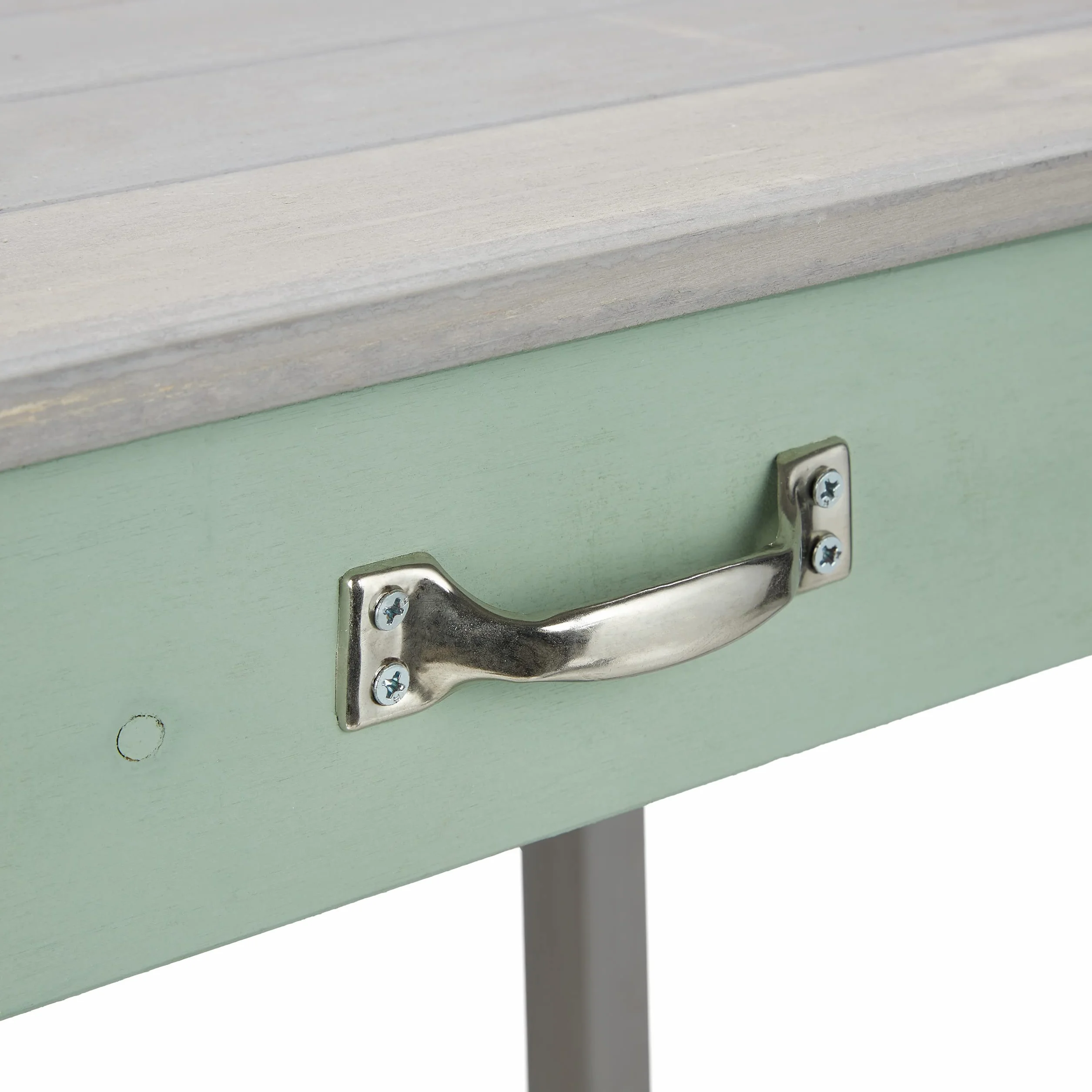 Relaxdays Table pour Plantes avec Bac, 2 Niveaux, en Bois, HlP 121 x 92 x 42.5 cm, Gris-Vert