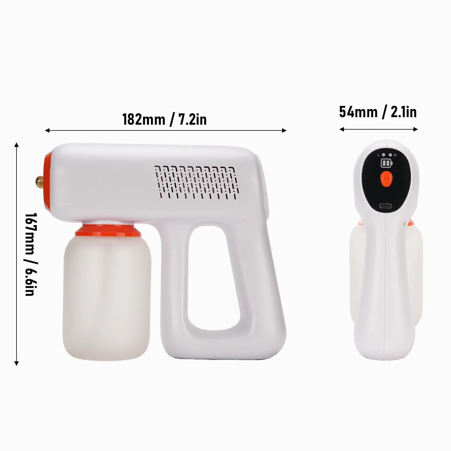 Pulvérisateur Atomiseur Sans Fil 1200mAh, Pistolet Électrique pour Barbier, Blanc