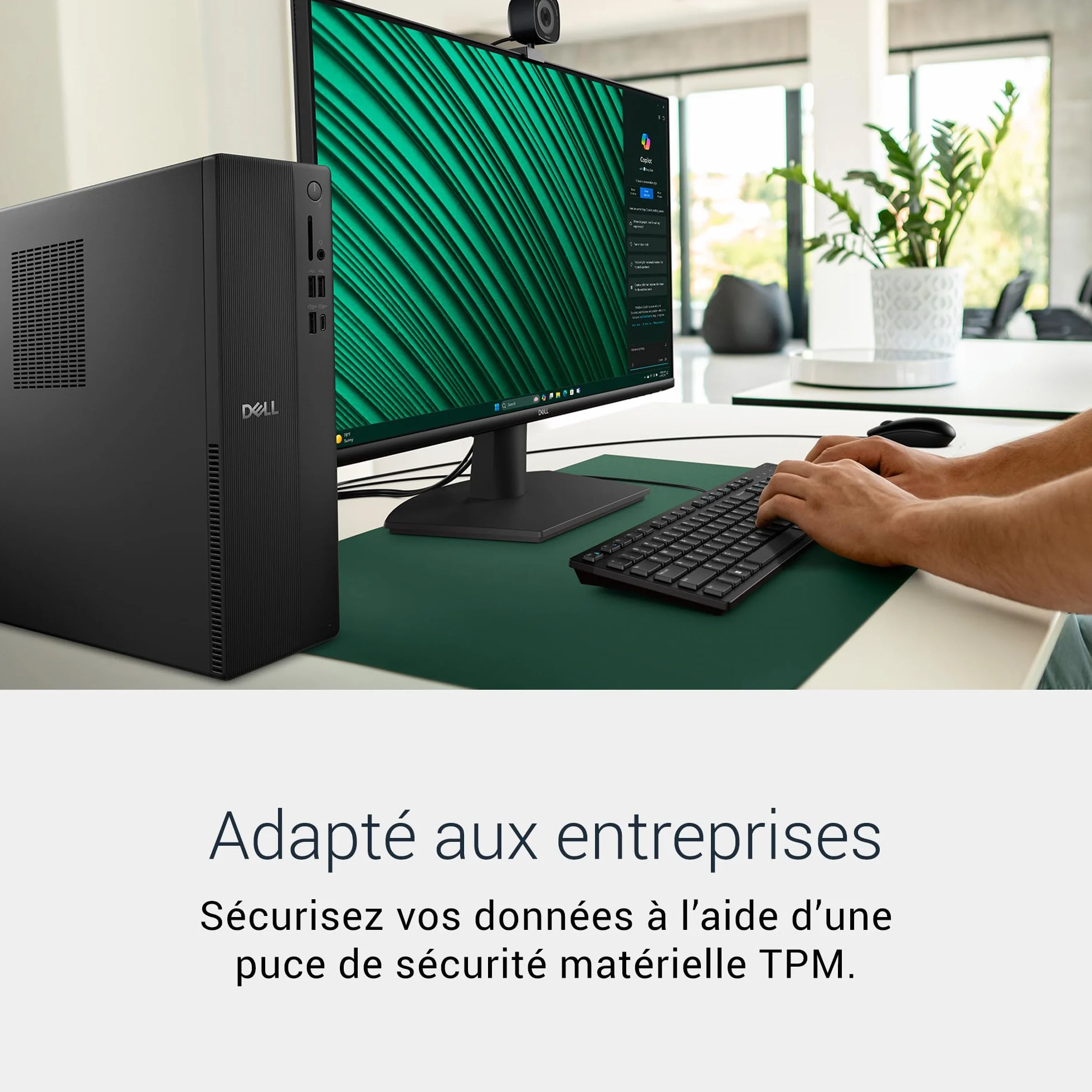 Dell Slim ECS1250 Ordinateur Fixe Intel Core Ultra 5 16Go RAM SSD 1To Wi-Fi 6 Bluetooth Windows 11 Home Noir