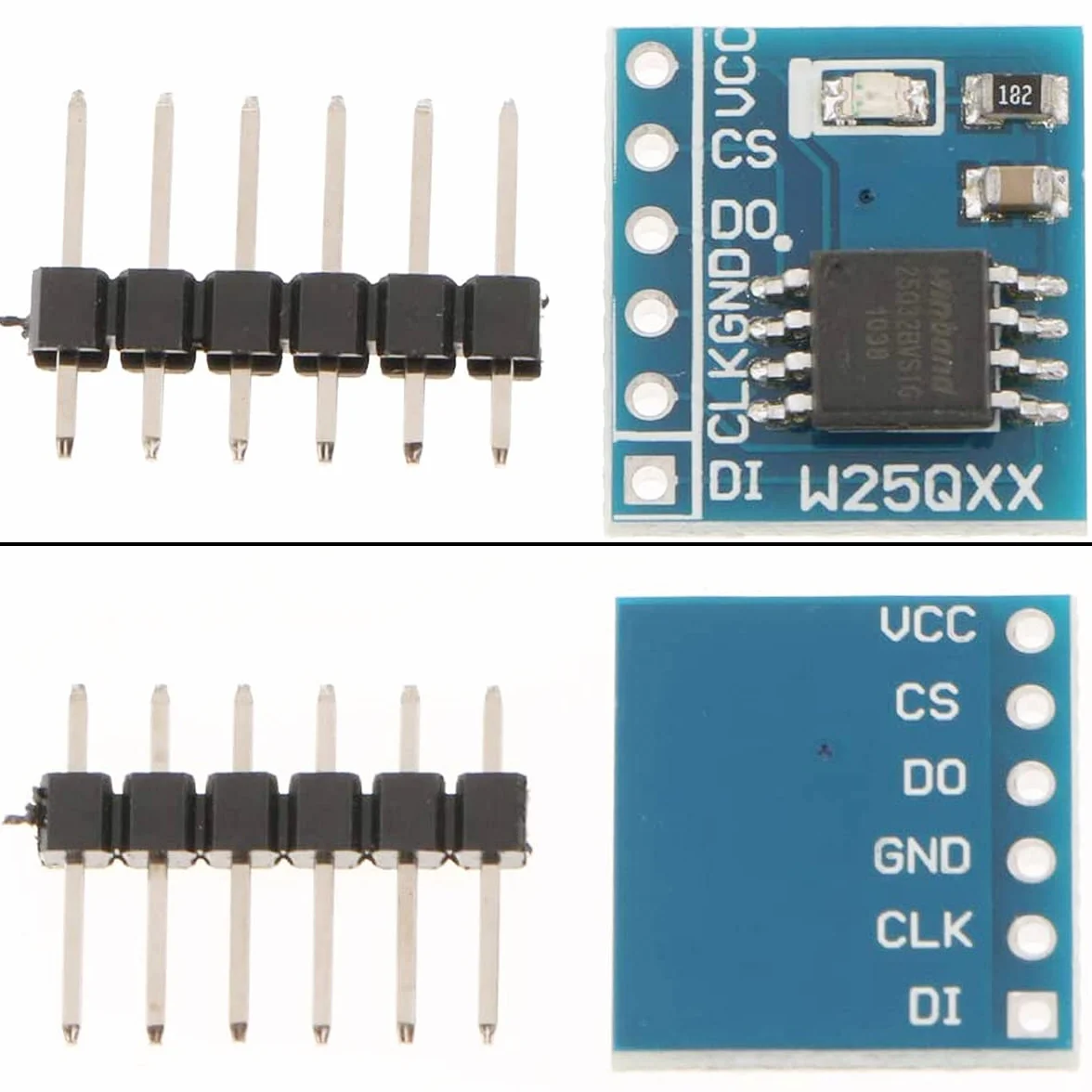 Module de mémoire Flash W25Q64 64 Mbit 8 Mo 2.7-3.6 V SPI Interface