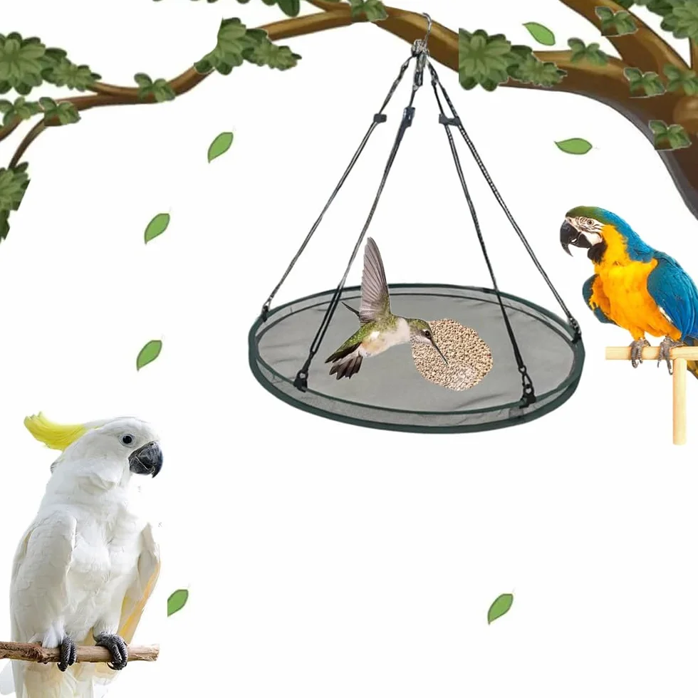 Lot de 2 bacs de récupération pour mangeoire à oiseaux 40 cm extérieur