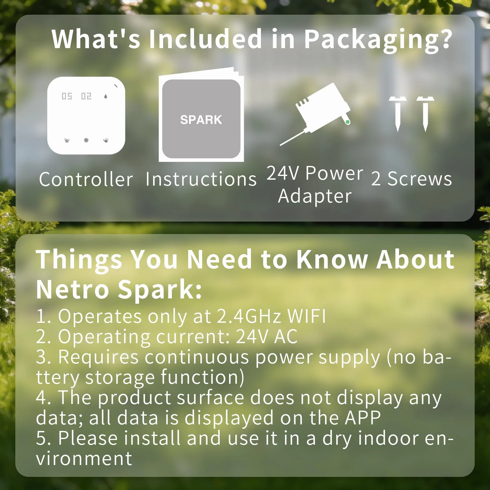 Netro Contrôleur d'arroseur intelligent Spark, WiFi, fonction météo, accès à distance (16 zones)