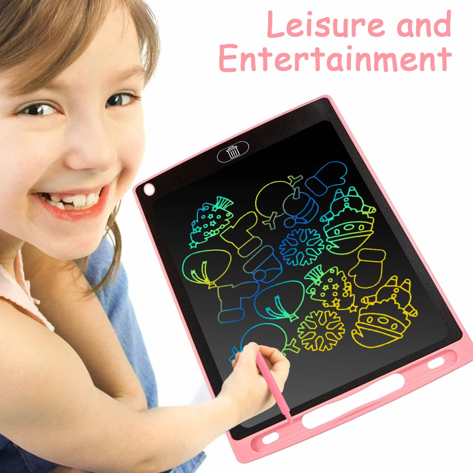 Frasheng Tablette d'écriture LCD colorée 12 Pouces pour Enfants