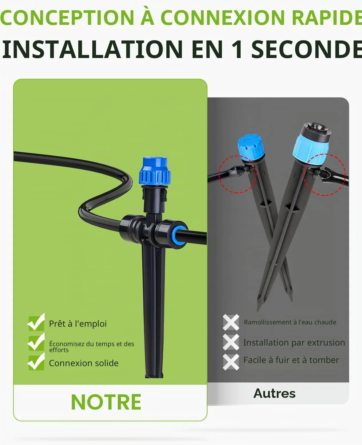 HIRALIY Kit d'irrigation goutte à goutte pour serre de 15,7 m avec minuterie de jardin, système d'arrosage pour plantes suspendues, avec tubes, buses de brumisation et minuterie d'eau, système