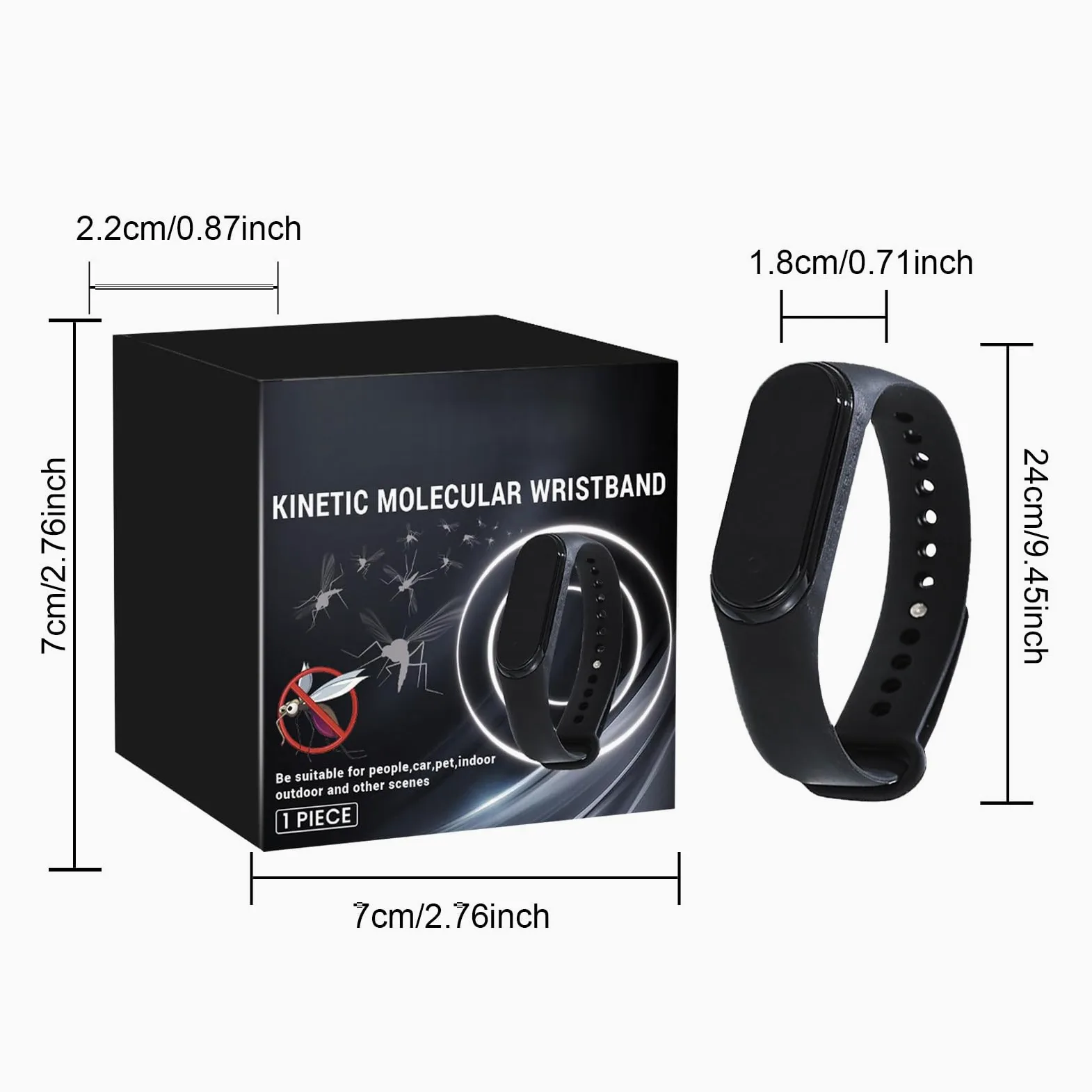 anti moustique, bracelet anti moustique, bracelet répulsif ultrasonique, montre bracelet électronique, intérieur et extérieur, noir, adultes et enfants