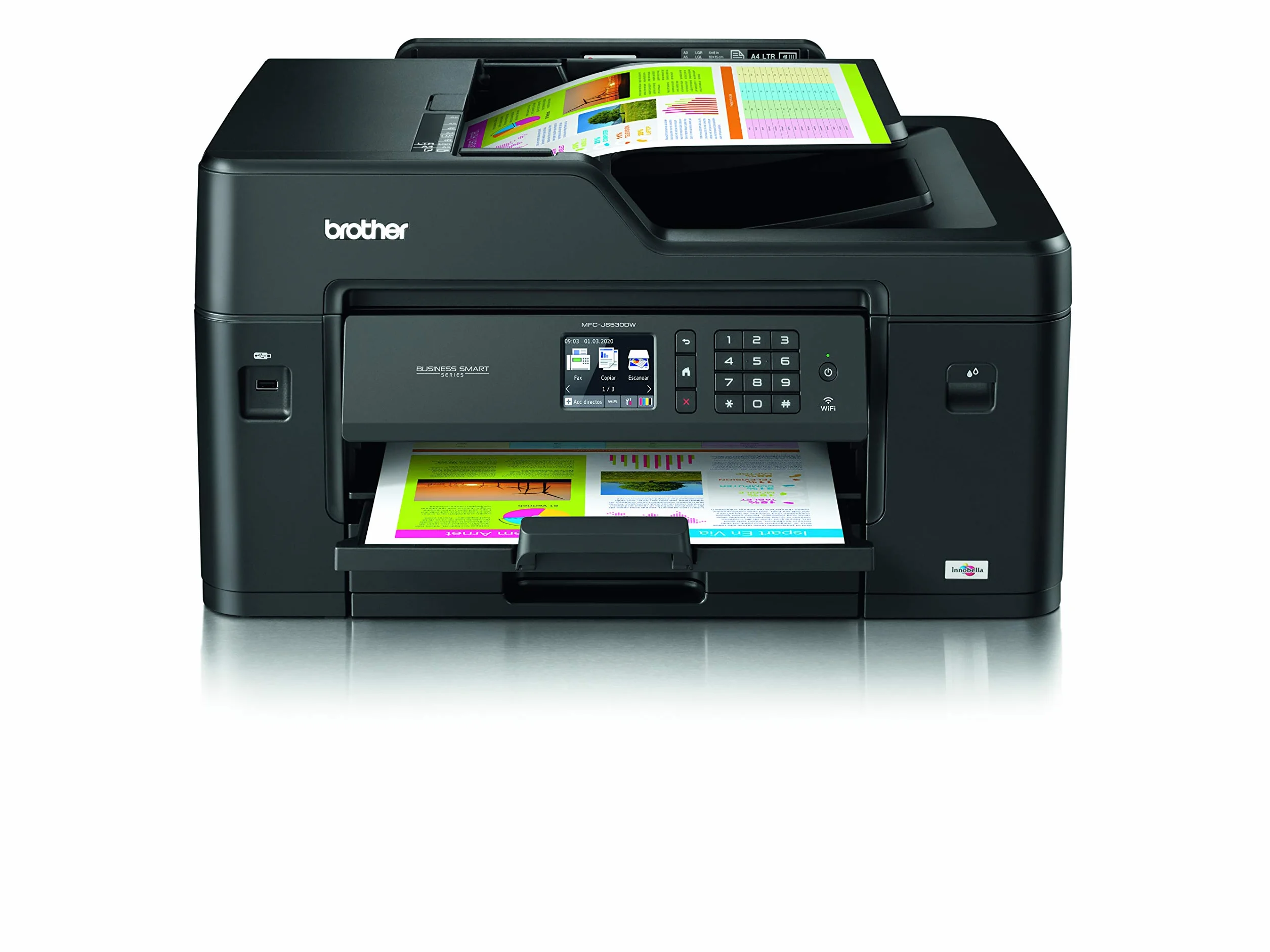 Brother MFC-J6530DW Imprimante Multifonction 4 en 1 Jet d'Encre A3 Recto-Verso Ethernet Wi-Fi