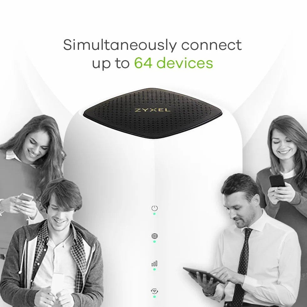 Zyxel Routeur 5G WiFi 6 AX1800 Nebula FWA505 4,67 Gbit/s Gestion Cloud Dual WAN Failover
