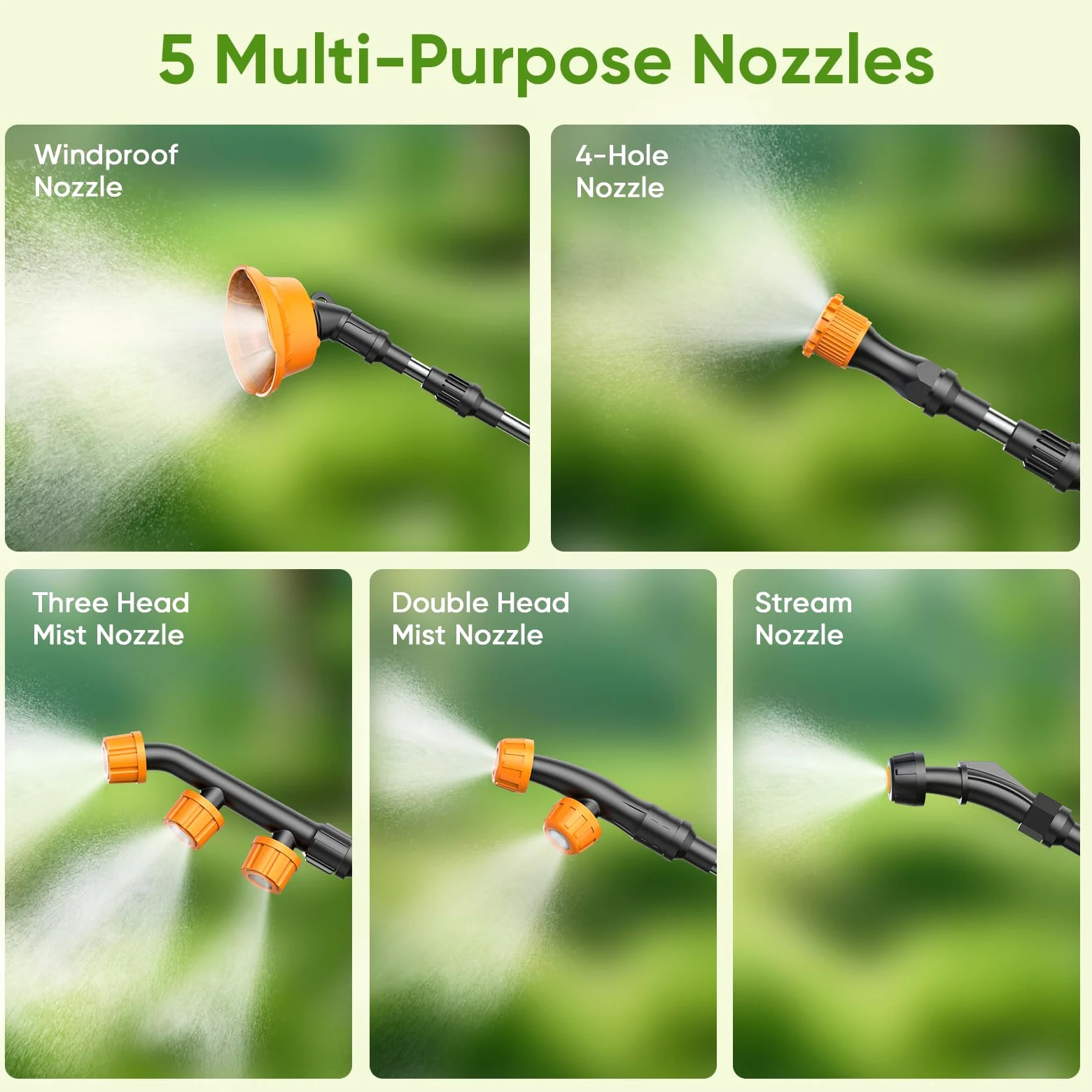 20L Pulverisateur Electrique, Pulvérisateur de Jardin 120 PSI avec 2 * 2.0Ah, 5 Buses, Perche Télescopique pour L'arrosage, La pulvérisation de Pesticides et Le Nettoyage D'appareils (Bleu-1)