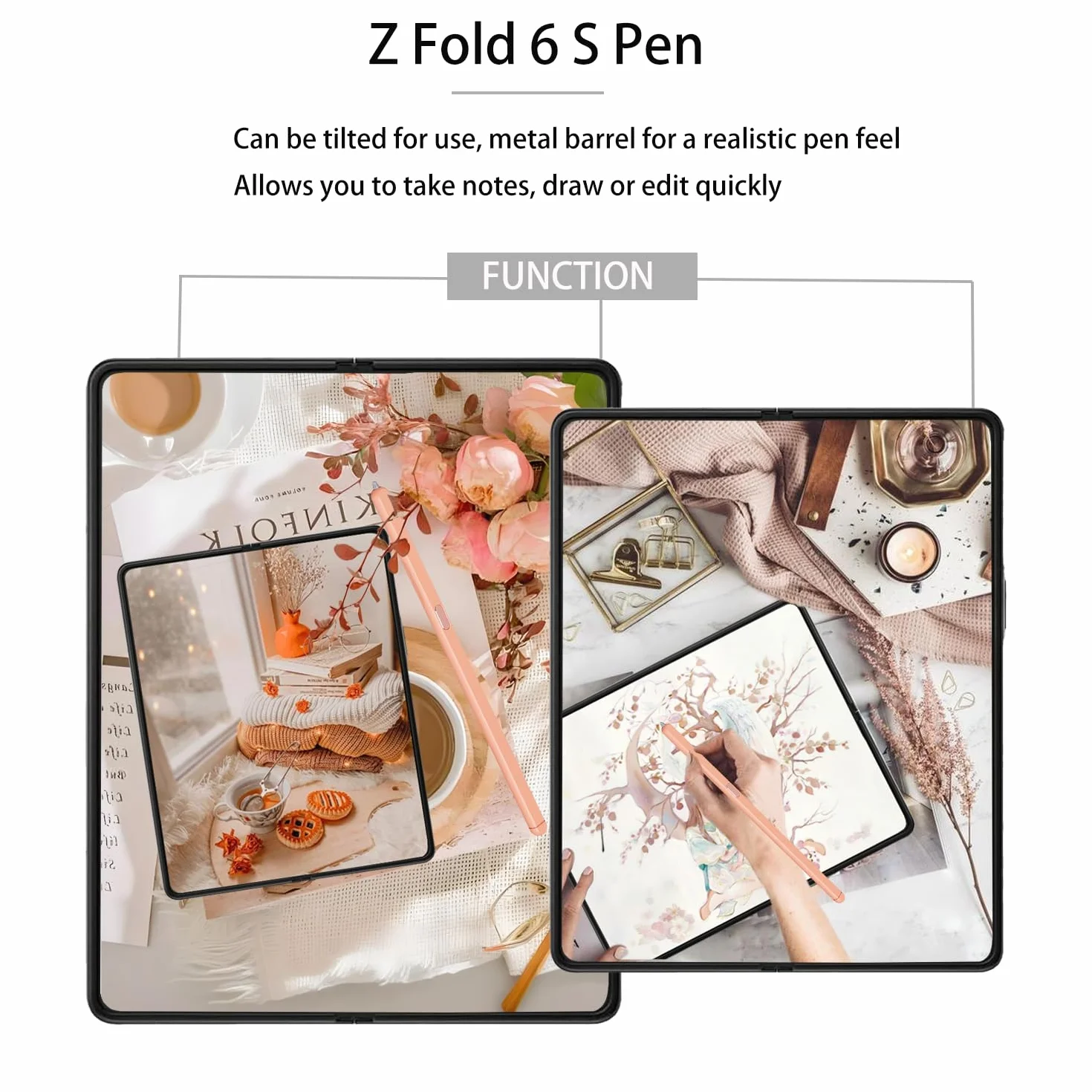 Galaxy Z Fold 6 S Pen Fold Edition Stylet compatible Samsung Z Fold6 5G Orange