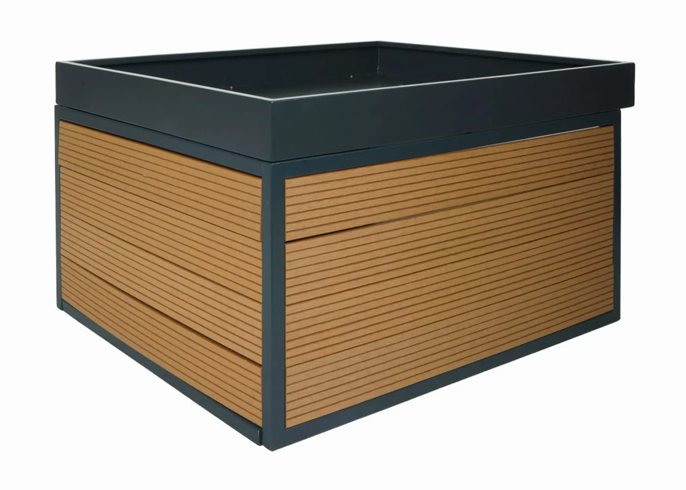 Garage pour Tondeuse-Robot HWC-L45 WPC métal 40x60x73cm Aspect chêne