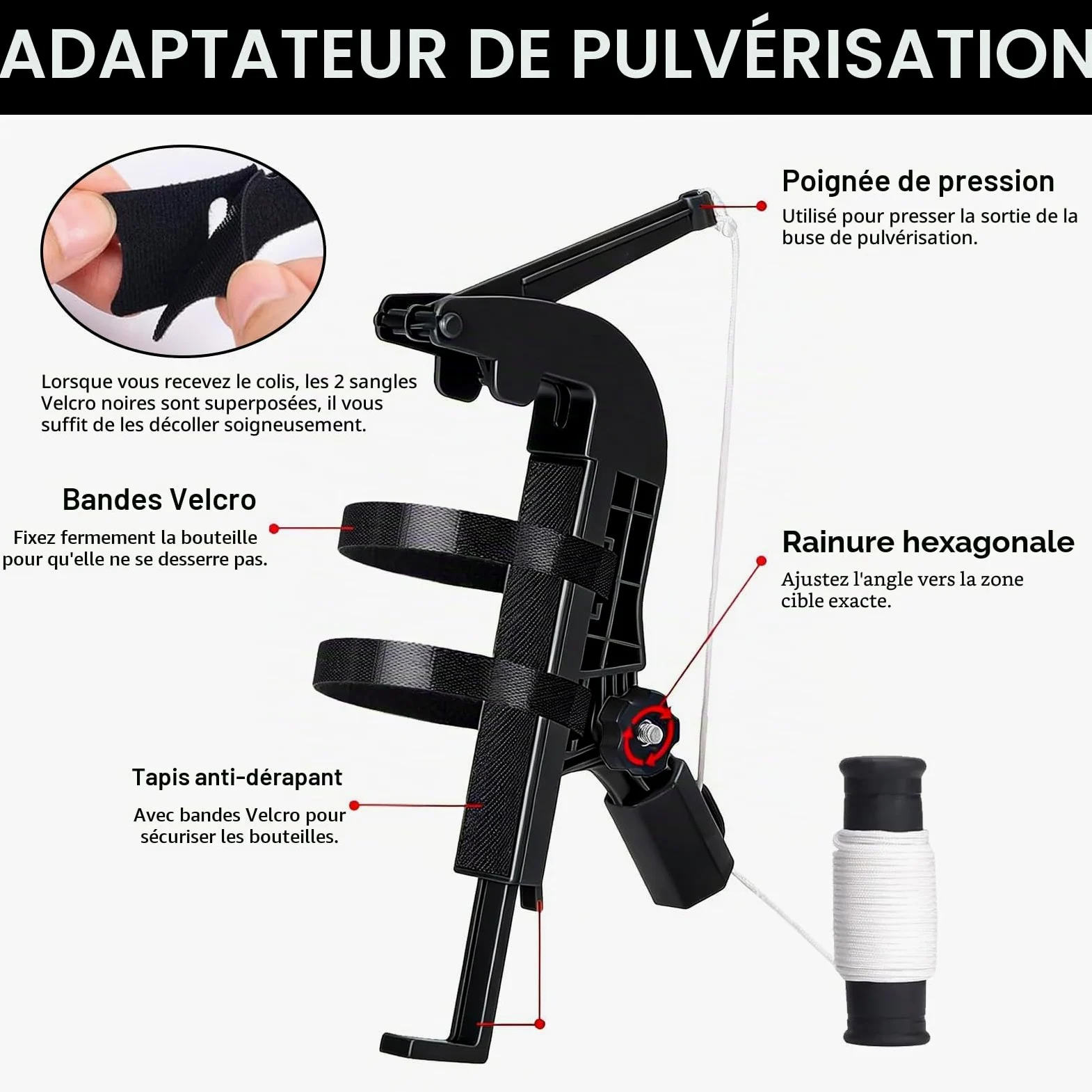 Adaptateur de Perche d'Extension pour Bombe Aérosol,Adaptateur de Tige de PulvéRisation 3.6m,Adaptateur de Support de Pulvérisateur pour Guêpes,Perche de Pulvérisatio,pour peinture au pistolet