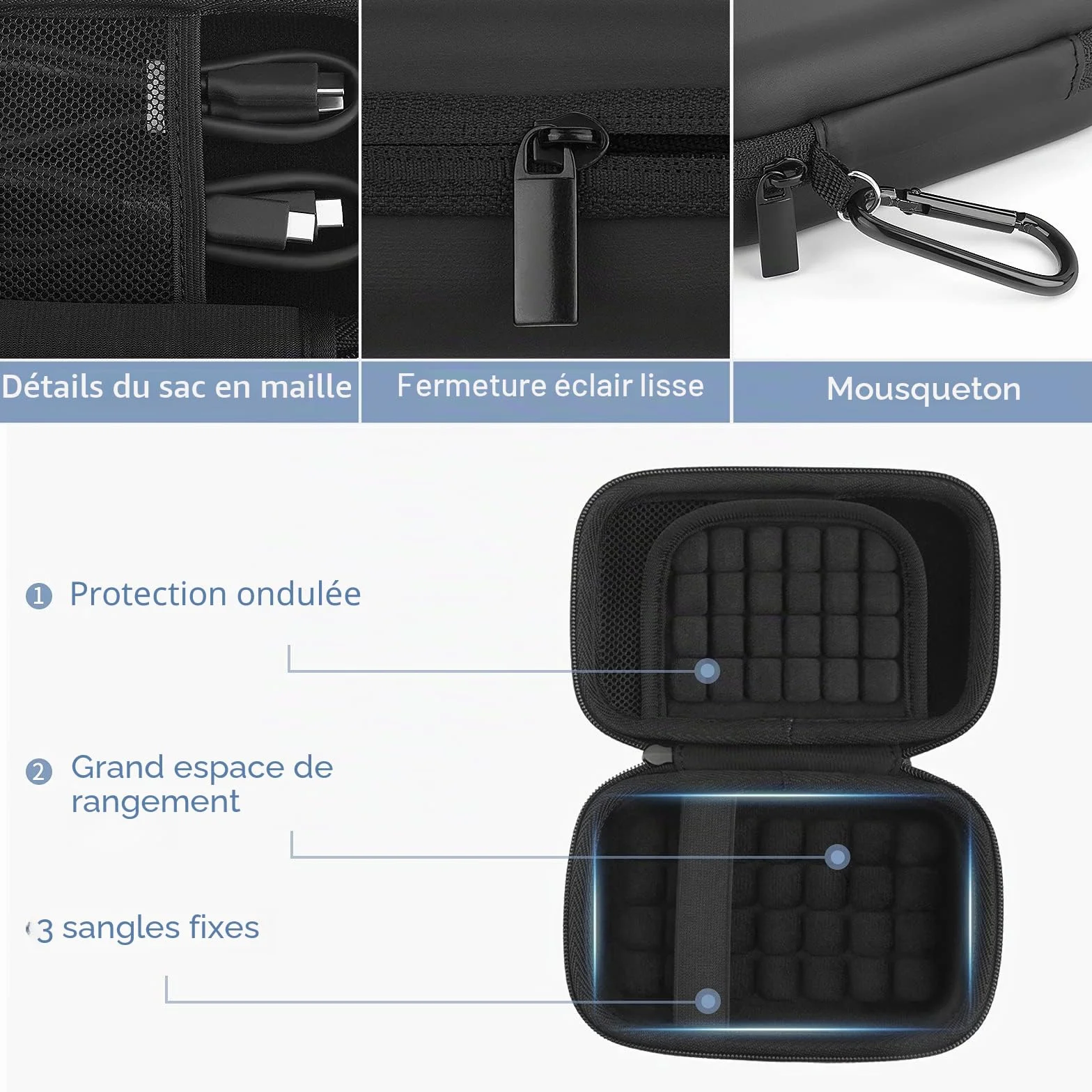 Western Digital WD Elements Etui pour Disque Dur Externe 2,5" Coque EVA Rigide Protection