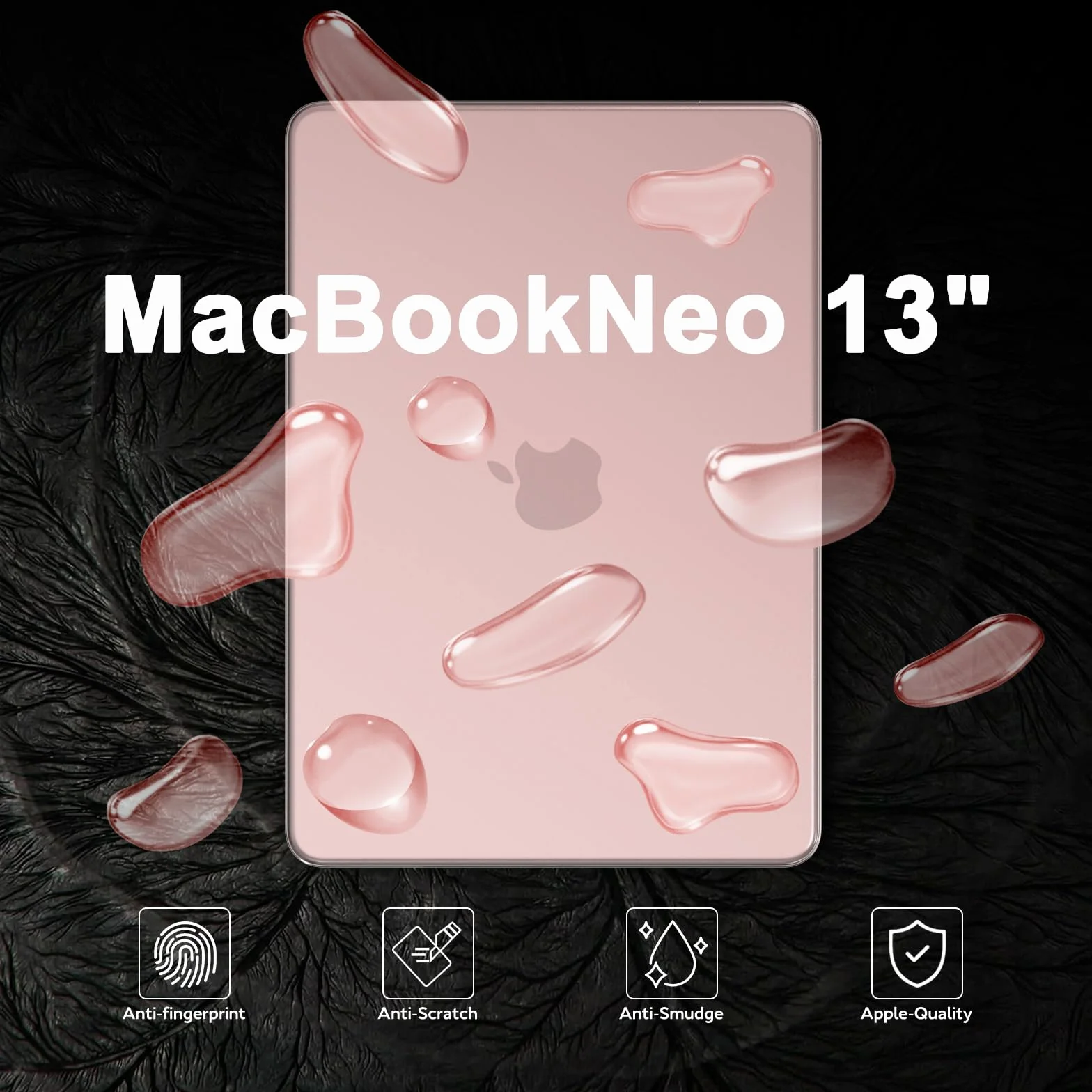 AKIT Coque rigide MacBook Neo 13" 2026 A18 Pro A3404 transparent anti-rayures