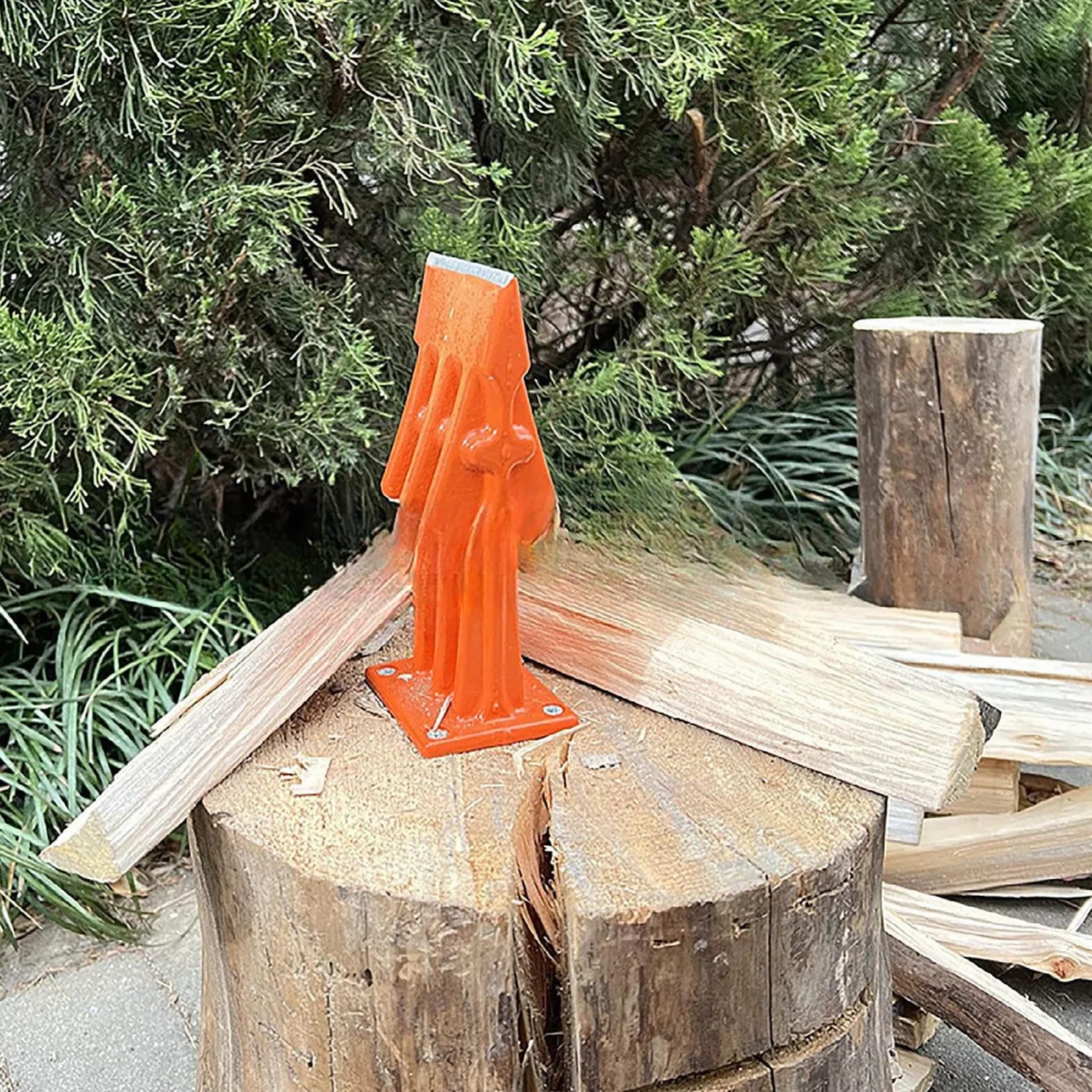 Fendeuse de bois d'allumage pour bois, fendeuse de bûches | manuelle - Fendeuse de de chauffage en métal | Fendeur de de chauffage polyvalent en fonte, pour la maison et le jardin