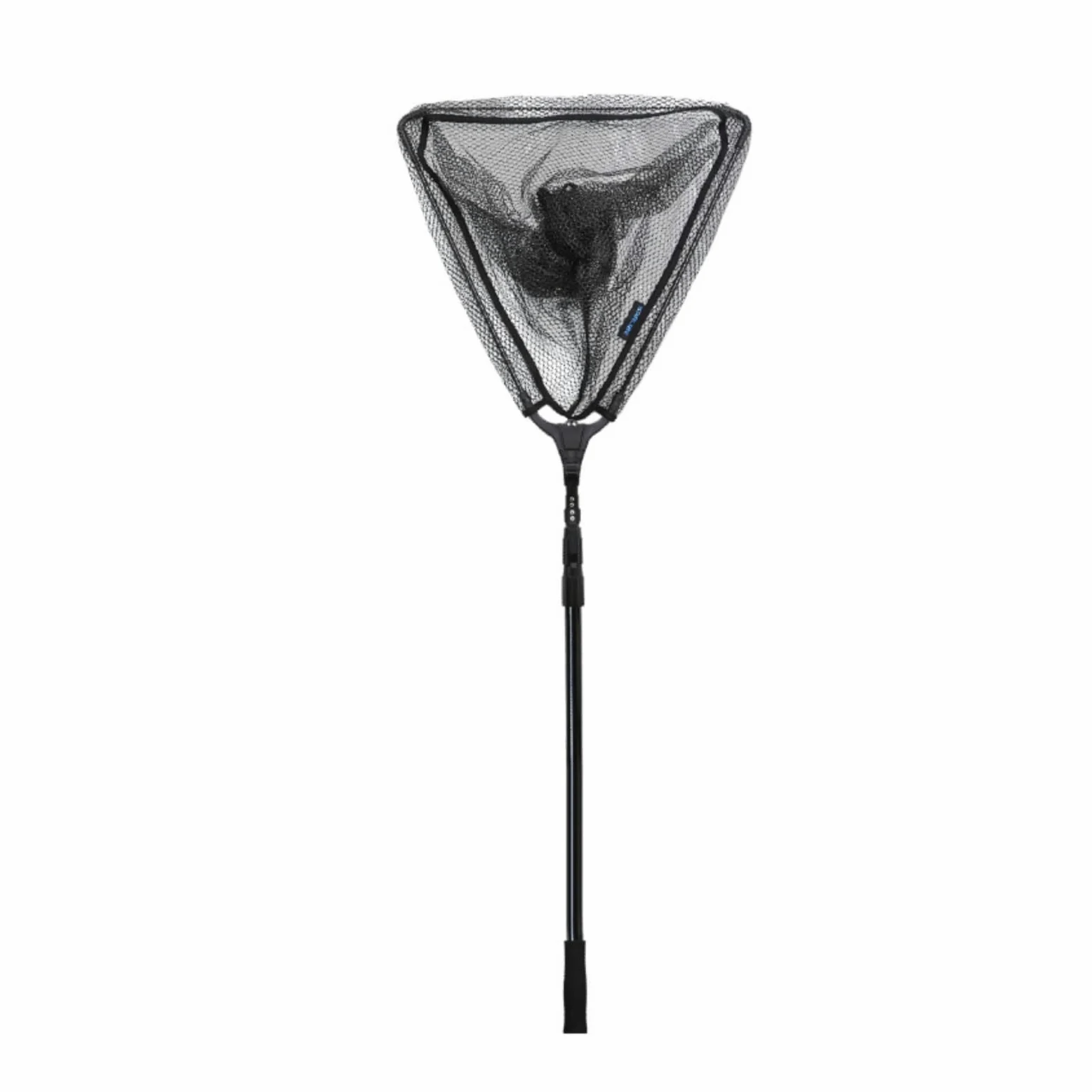 Milageto Épuisette de Pêche Pliable Épuisette Triangulaire Filet d'Atterrissage Manche Télescopique Cadre Solide en Alliage d'Aluminium et Filet en Nylon 6mm