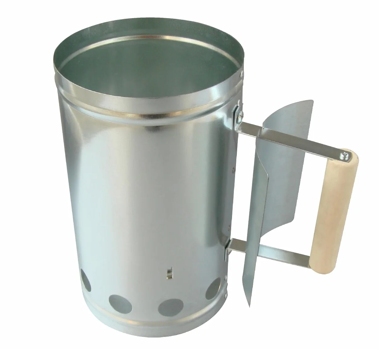 Tarrington House Allume-feu Grill Acier Bois Ø 17 x 28 cm Poignée Bois Dur Barbecue Argenté