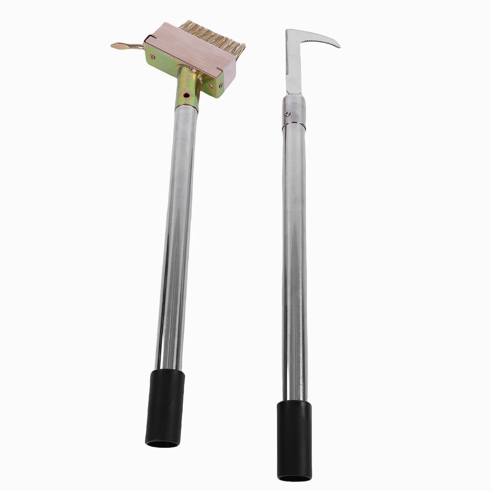 Cryfokt Ensemble d'outils Crack Weeder, Ensemble d'outils de Désherbage Manuel avec Poignée Longue, Crevasse en Acier Inoxydable de Désherbage Brosse Mousse pour Le pavé de Trottoir de l'allée du