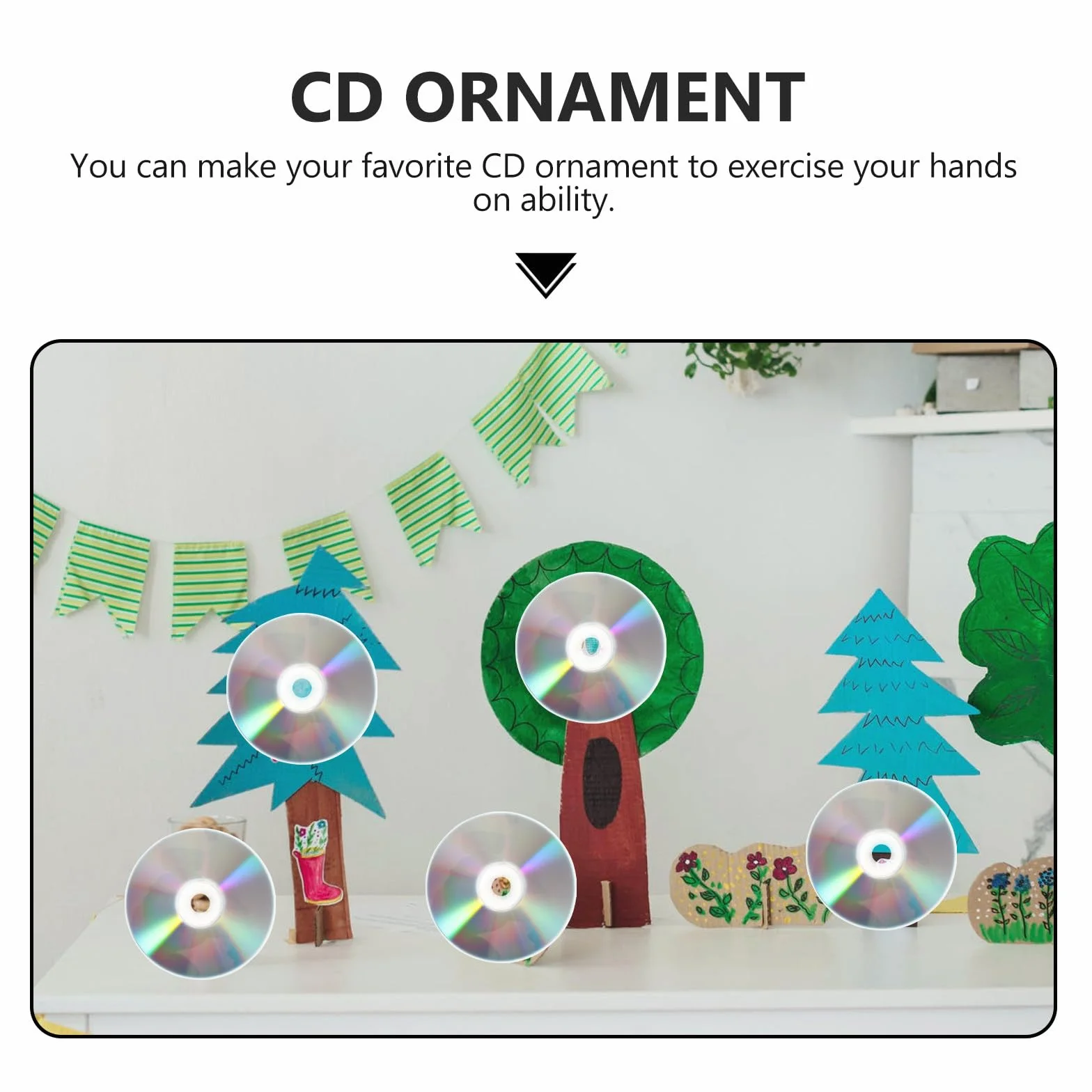 Alipis 50 Disques CD Décoratifs DIY Double Face Réfléchissante Plastique Bords Lisses