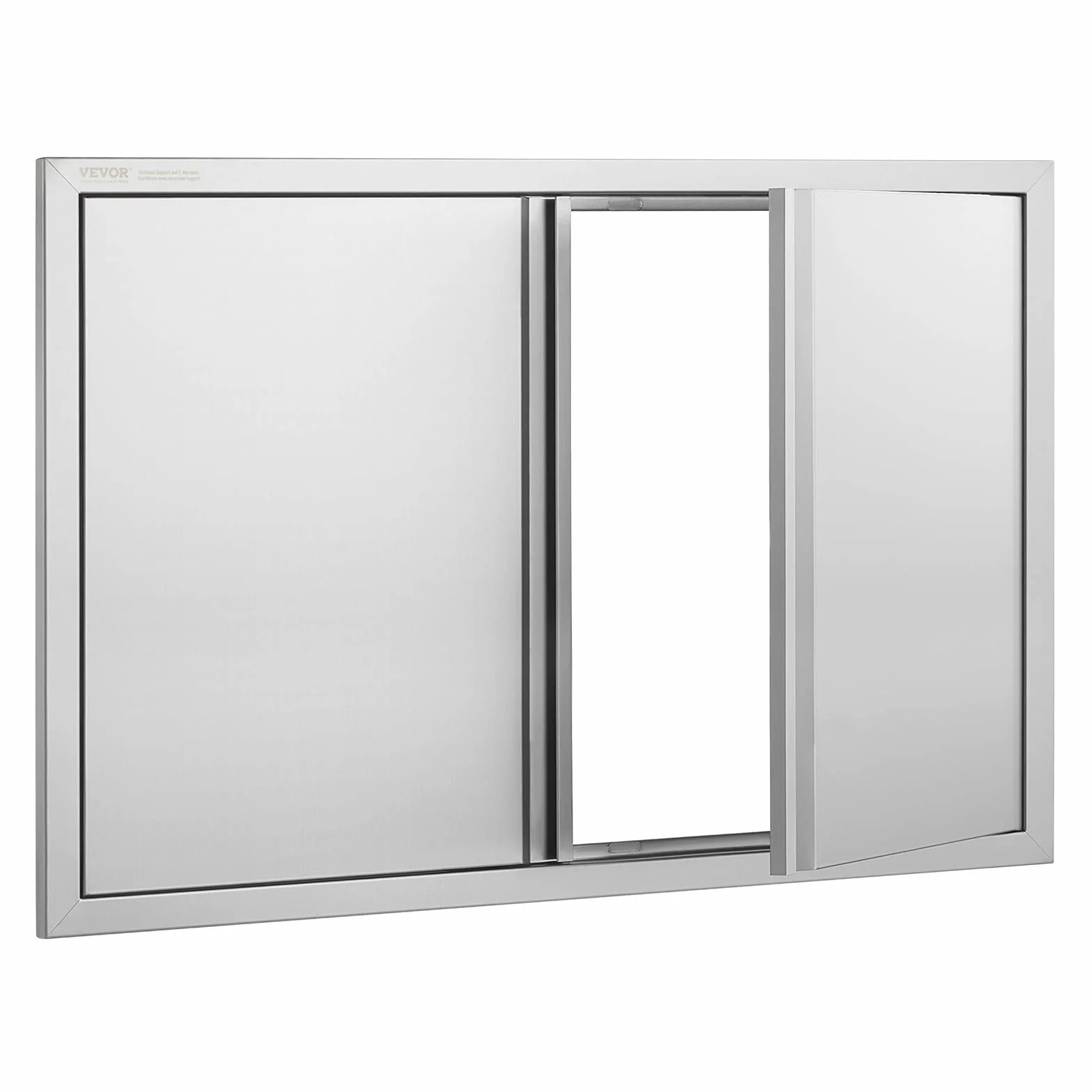 VEVOR Porte d'Accès pour Barbecue Double 914x610x45 mm Inox Poignée Encastrée