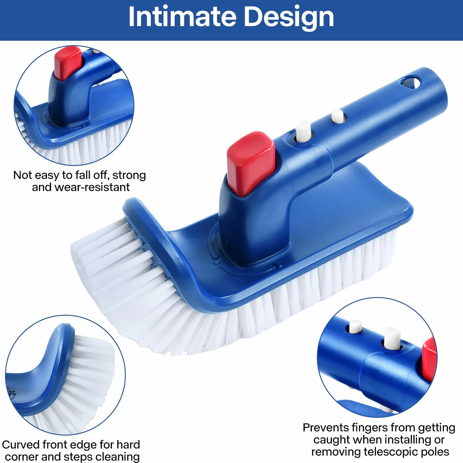 Tête de Brosse Piscine Rotative 180 Degrés, Brosse d'Angle pour Piscines et Carrelages