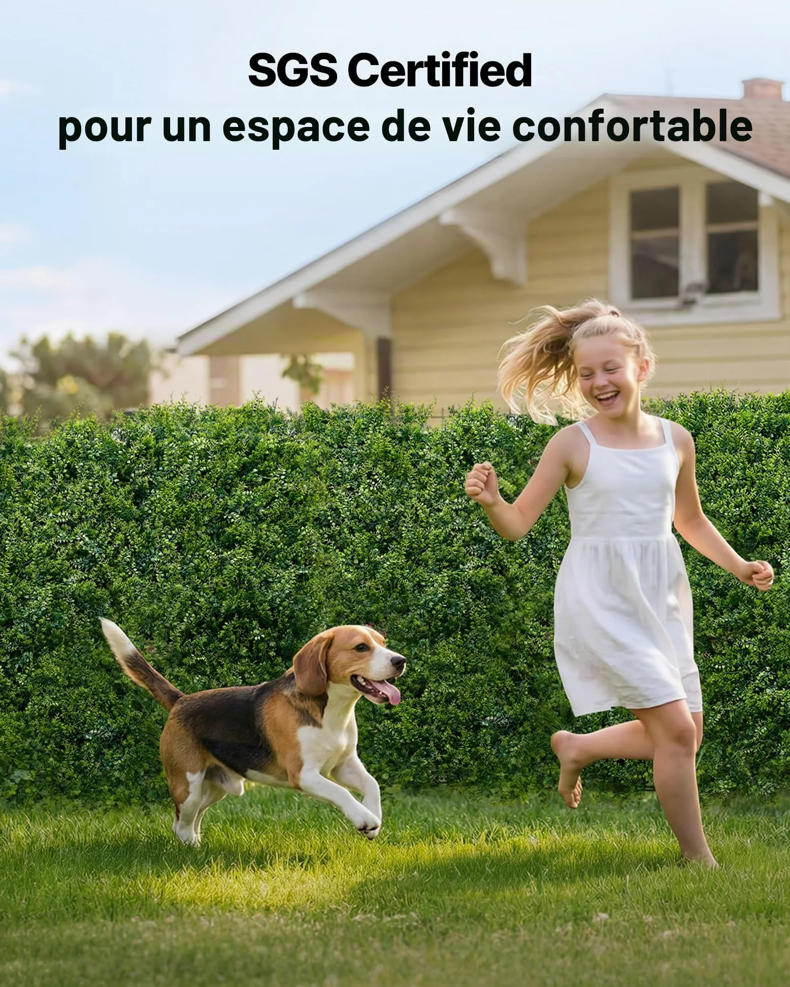 VEVOR Mur Végétal Artificiel 50,8x50,8 cm Haie Artificielle Lot de 12 Panneaux de Verdure Artificielle Brise Vue de Balcon pour Décoration, Mariage, Intérieur et Extérieur, Clôture de Jardin, Terrasse