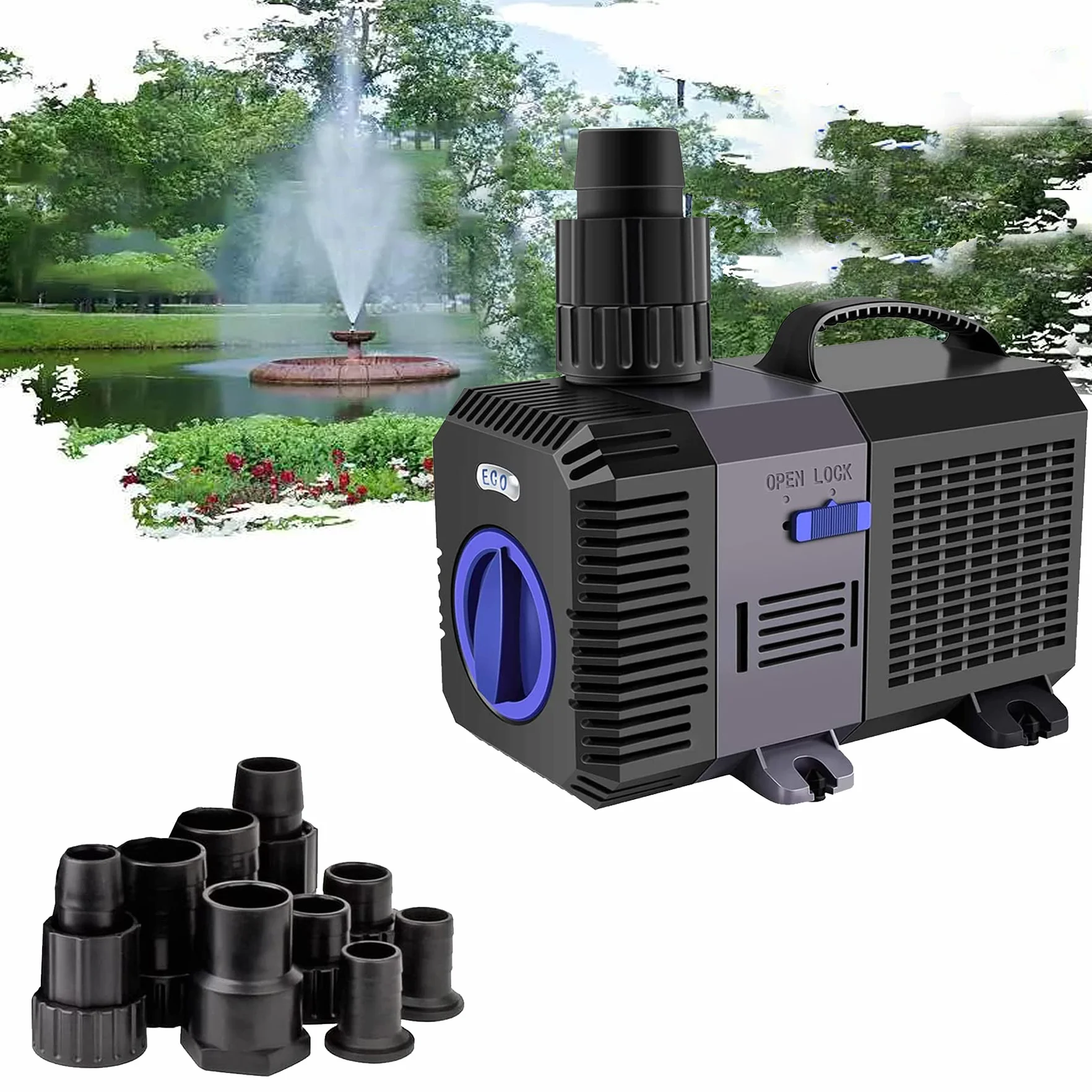 Pompe Eco Bassin Pompe à Eau 3600l/h 20W
