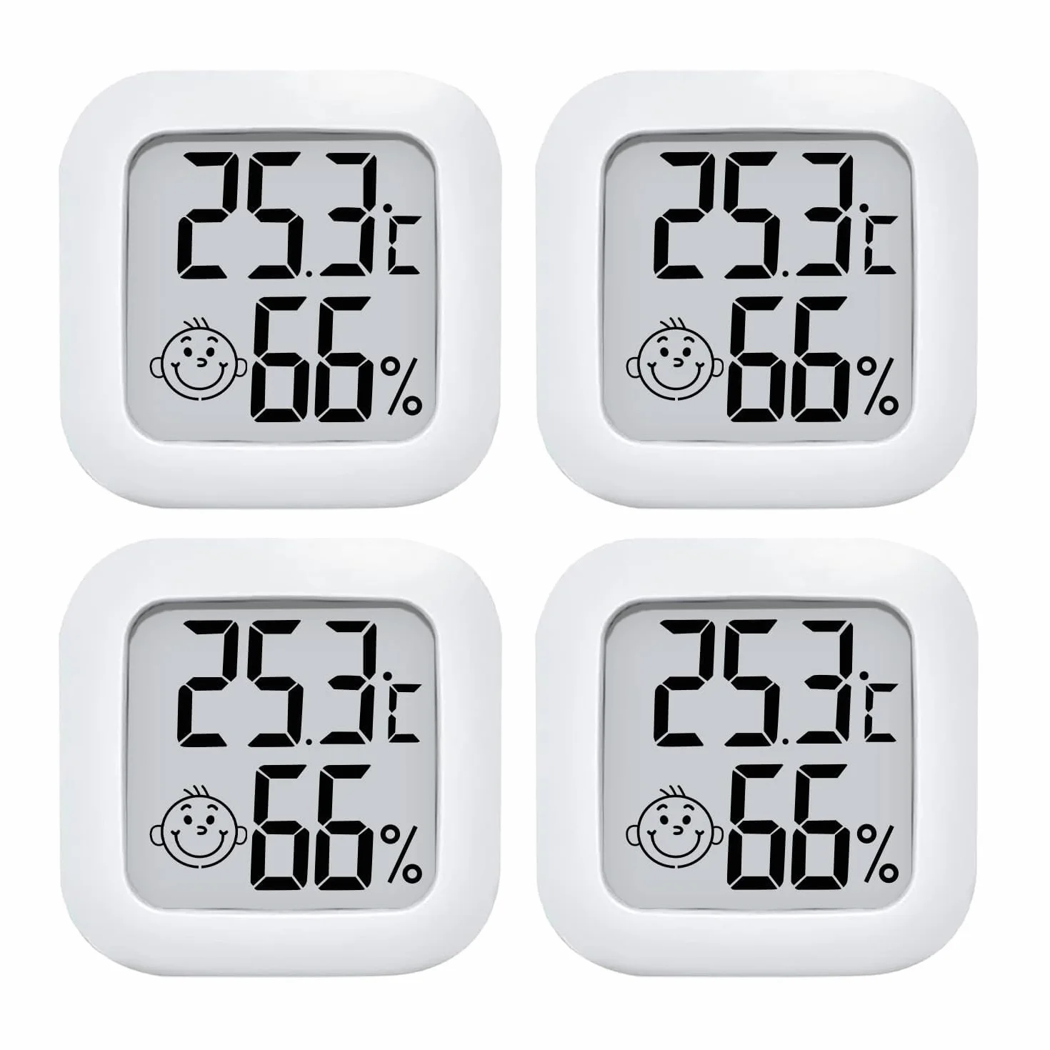 PAIRIER 4 pièces Thermomètre Hygromètre Intérieur LCD Mini