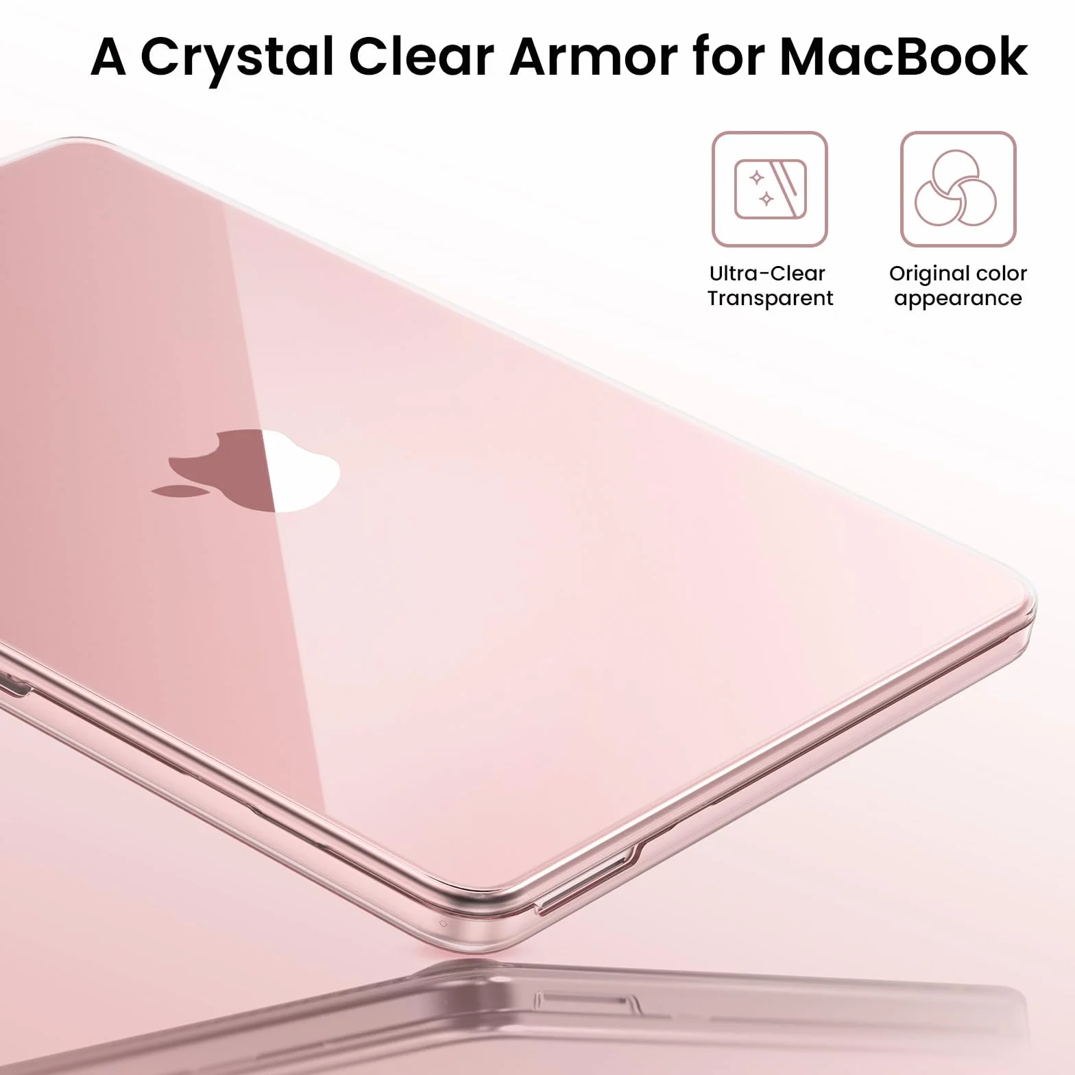 BlueSwan Coque MacBook Neo 13 Pouces 2026 A18 Pro A3404 Étui Rigide Housse Plastique Rose poudré