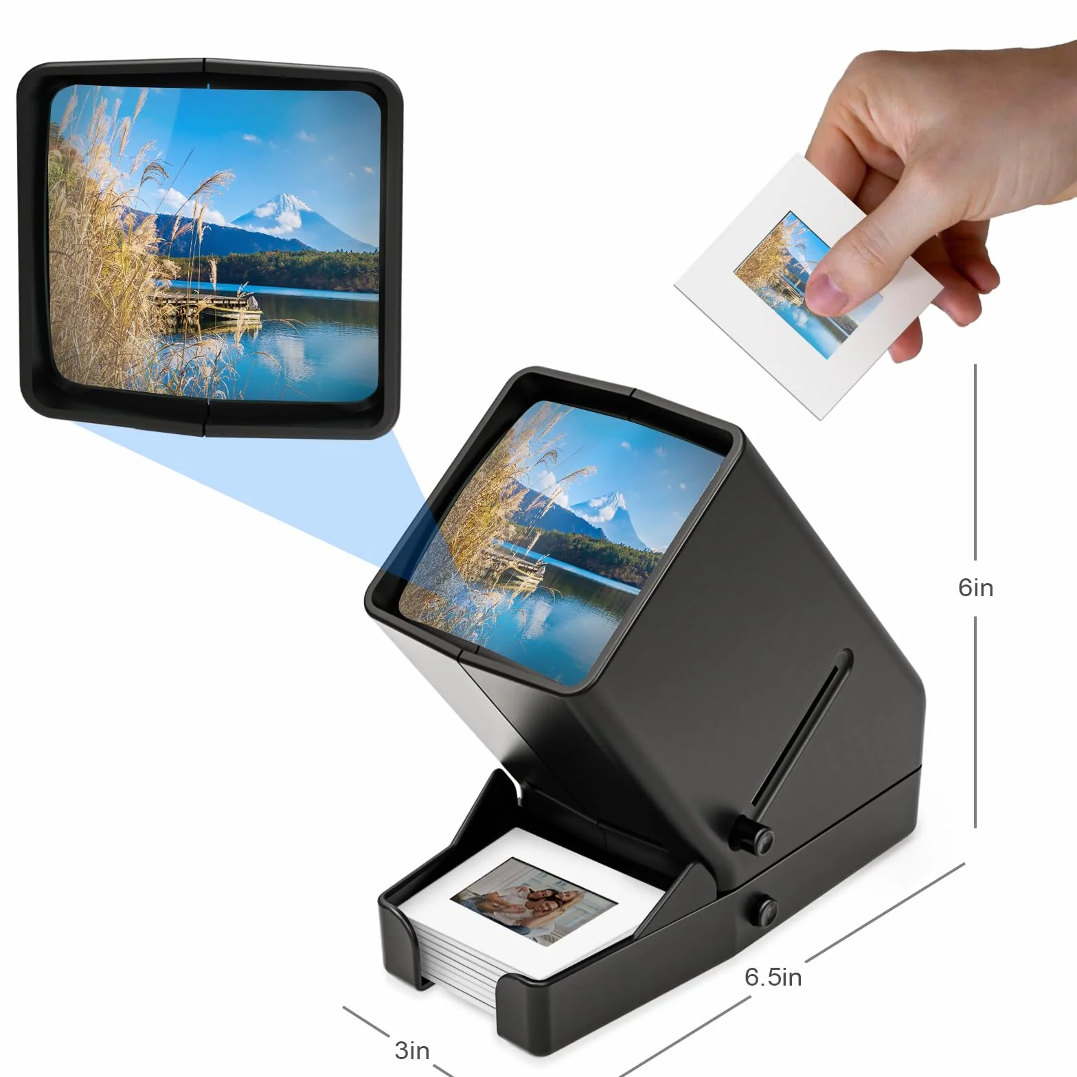 Visionneuse de Diapositives 35 mm x3 USB Piles 4 AA