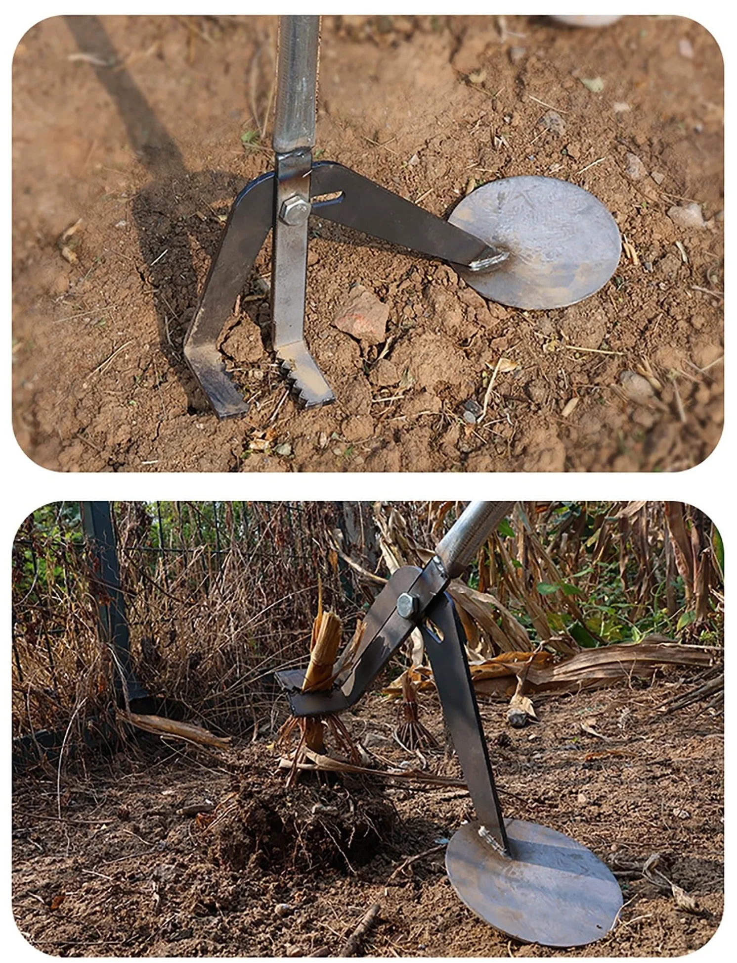 Extracteur de jeunes arbres - Désherbeur portable de jardinage - Pour pelouse extérieure - Tête dentelée