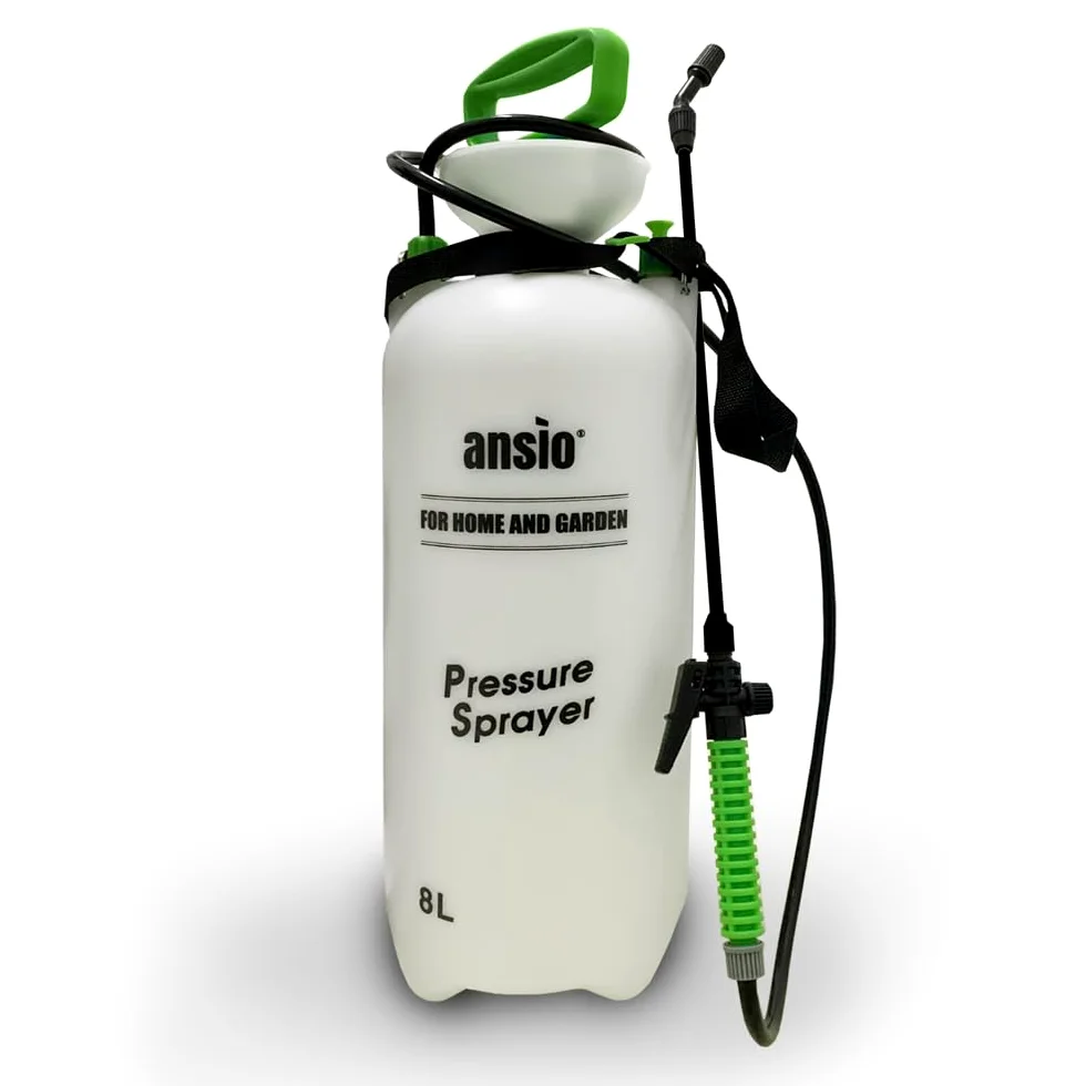 ANSIO® Pulvérisateur de jardin à pression 8 litres - Idéal pour pesticides, insecticides, fongicides