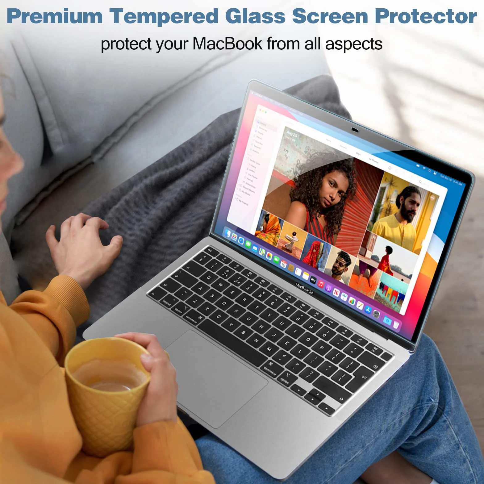 ProCase Verres Trempé MacBook Pro 13" M2 2022 M1 2020-2016 Air 13 Film Protection 0.2mm Dureté 9H