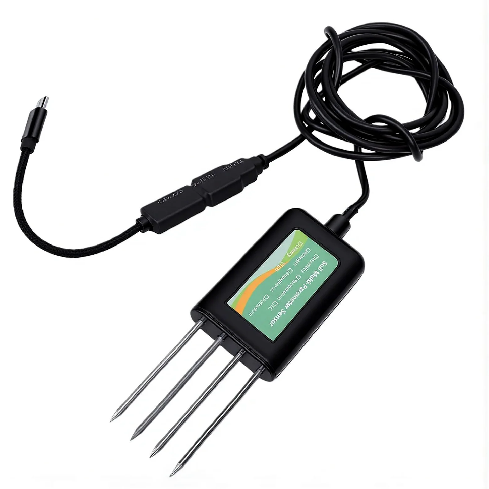 Asixxsix Humidimètre de Sol, Testeur de Sol étanche IP68, Analyseur de Portable, Température NPK EC, salinité, humidité, PH du, pour le Jardinage, L',les Plantes D'extérieur