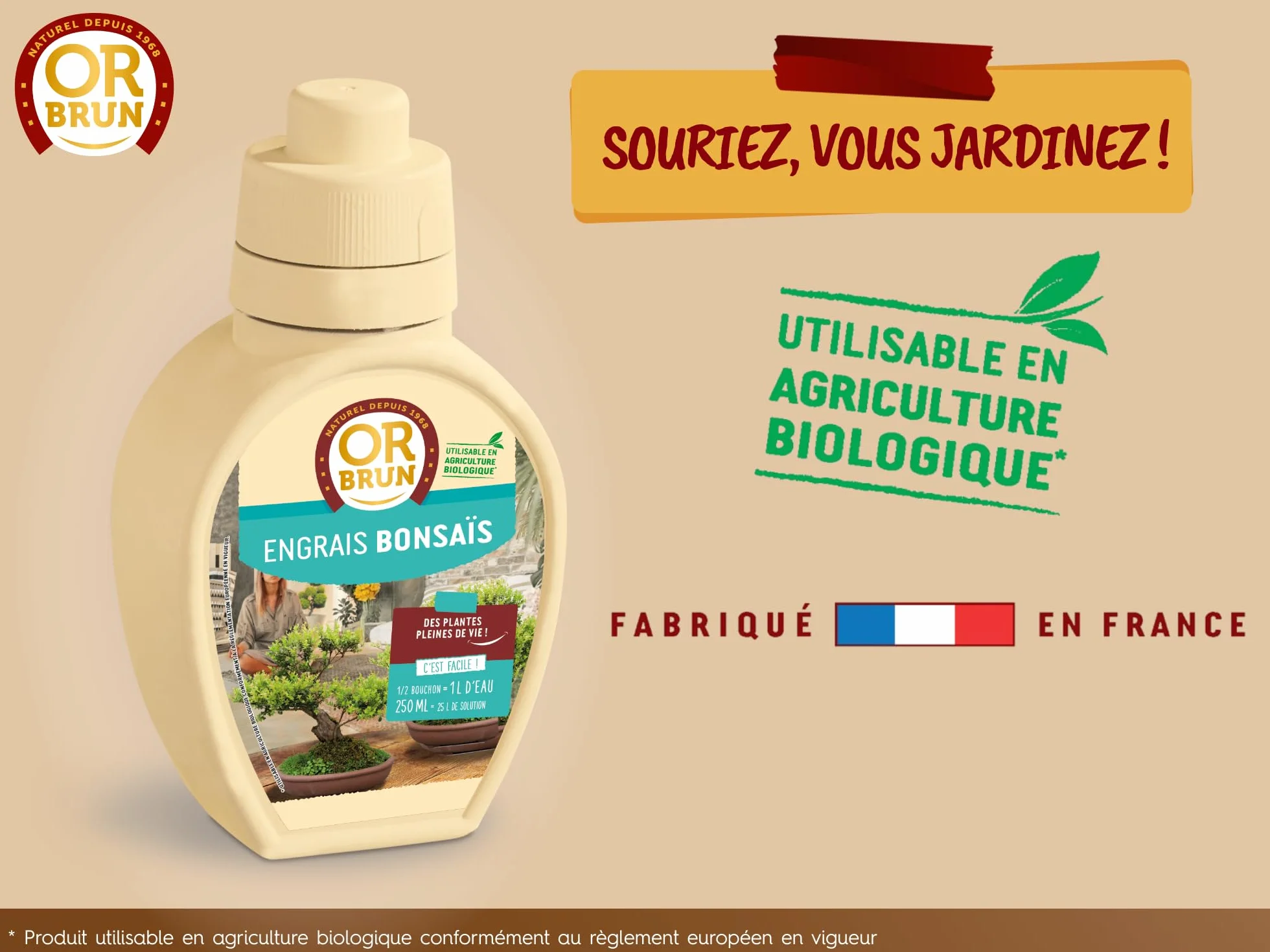 Engrais Bonsaïs 250ml OBRECLBONSAI250 Fabriqué En France Agriculture Biologique