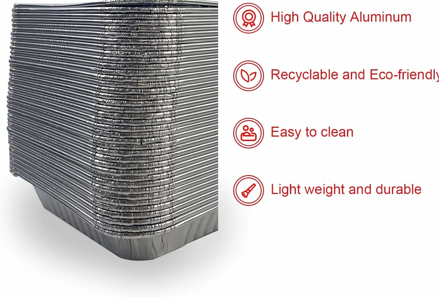 Lot de 40 bacs d'égouttement en aluminium pour barbecue Ninja OG701 Woodfire - Compatible Weber Spirit, Genesis, Q Series