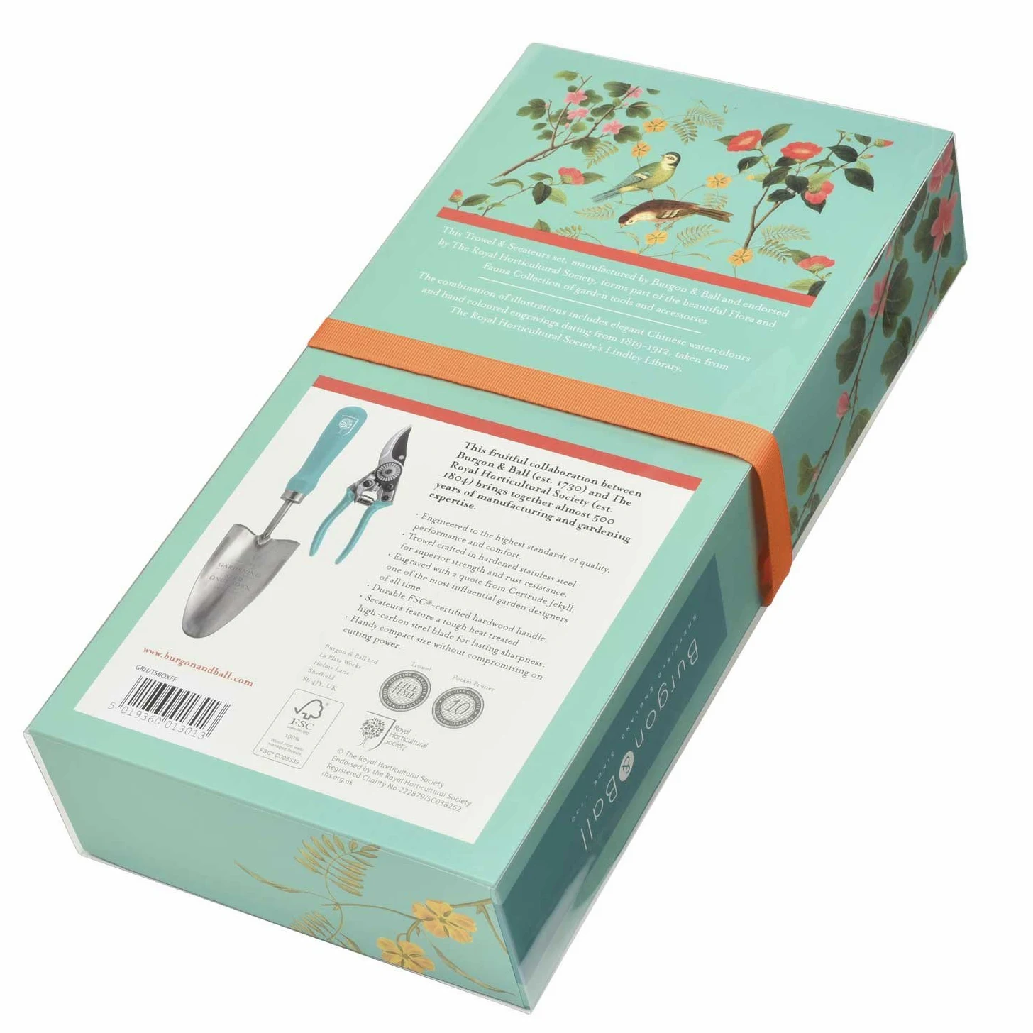 Burgon & Ball RHS Flora & Fauna Ensemble truelle et sécateur de Jardin
