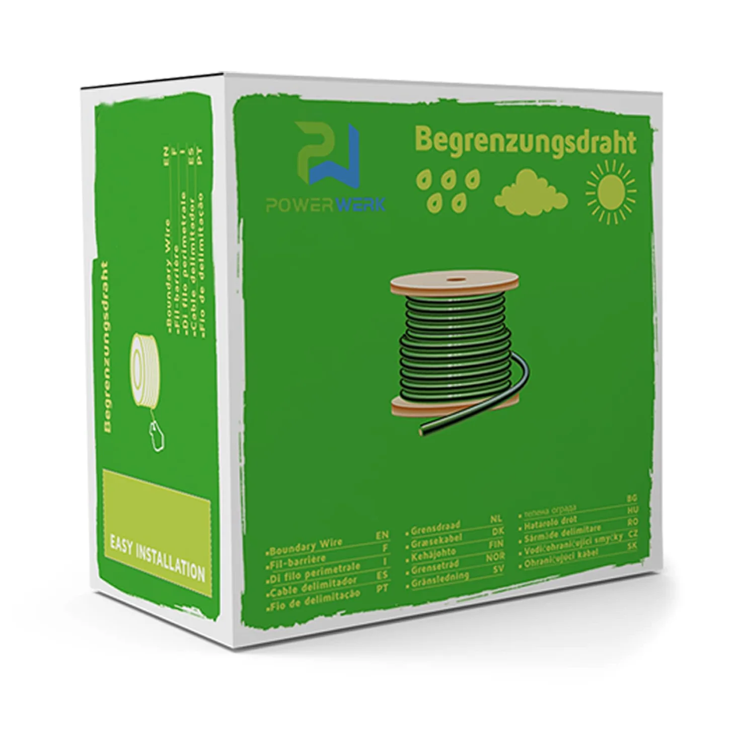 Câble de délimitation de 300 m + 300 piquets de terre pour tondeuse, robot à gazon, kit d'accessoires pour câble de recherche, compatible avec GARDENA/BOSCH/Husqvarna/Worx/Honda/RobomoW/iMow