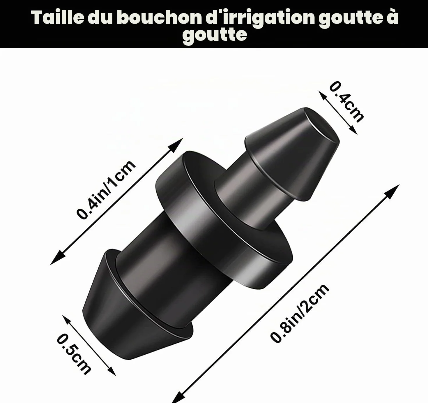 Hydrogarden Bouchons de Trou d'Irrigation Goutte à Goutte 1/4 Pouce Bouchon d'Irrigation Goutte à Goutte Fermetures d'Extrémité