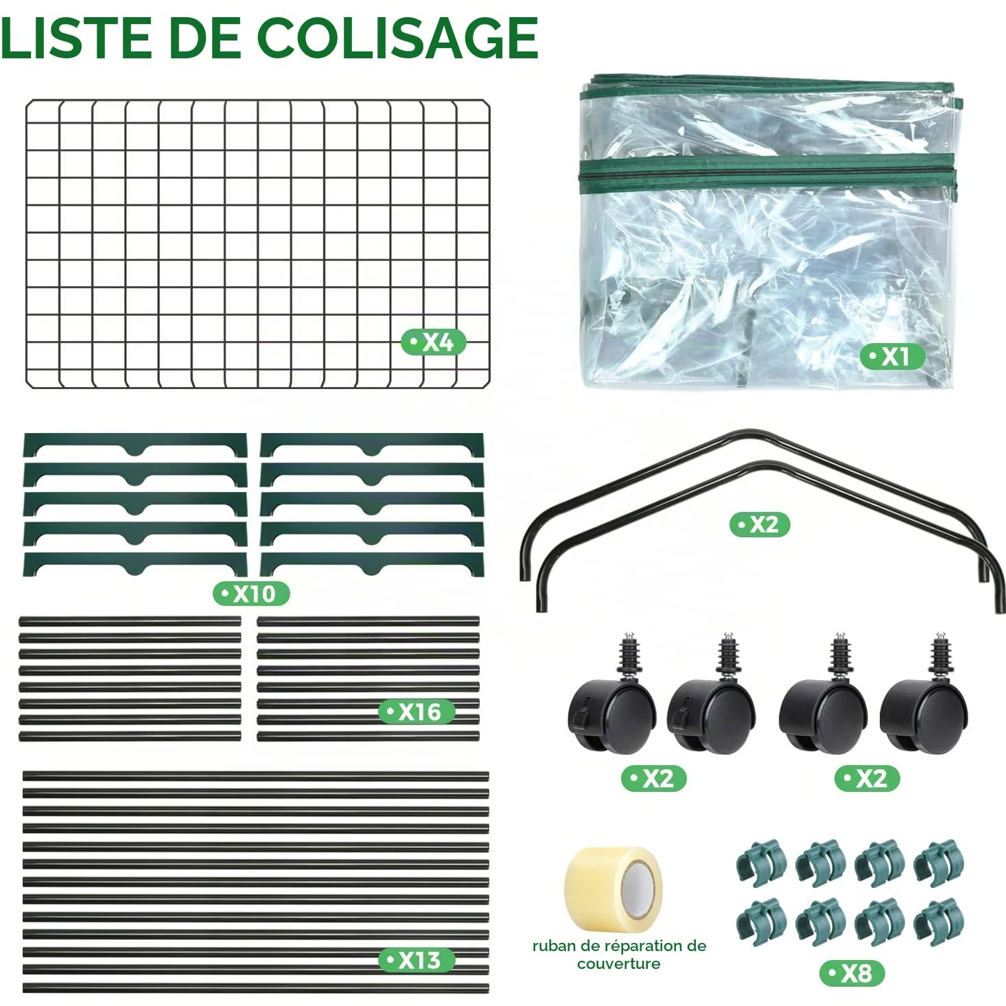 Ohuhu Petite Serre en Film Plastique de qualité supérieure avec Roues de Verrouillage - avec 4 étagères - Peu encombrante - pour Balcon et Jardin - 69 x 48 x 162 cm - Transparent