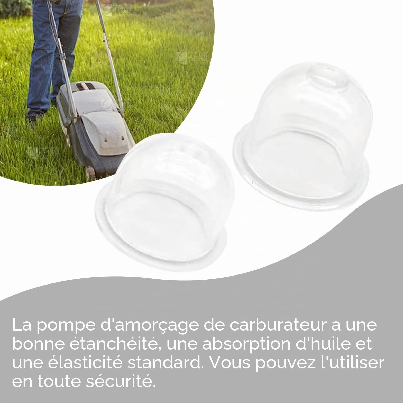 Pompe à essence débroussailleuse 19 mm 22 mm Primer Bulb Pump Blanc Transparent Carburateur Caterll 12 pièces
