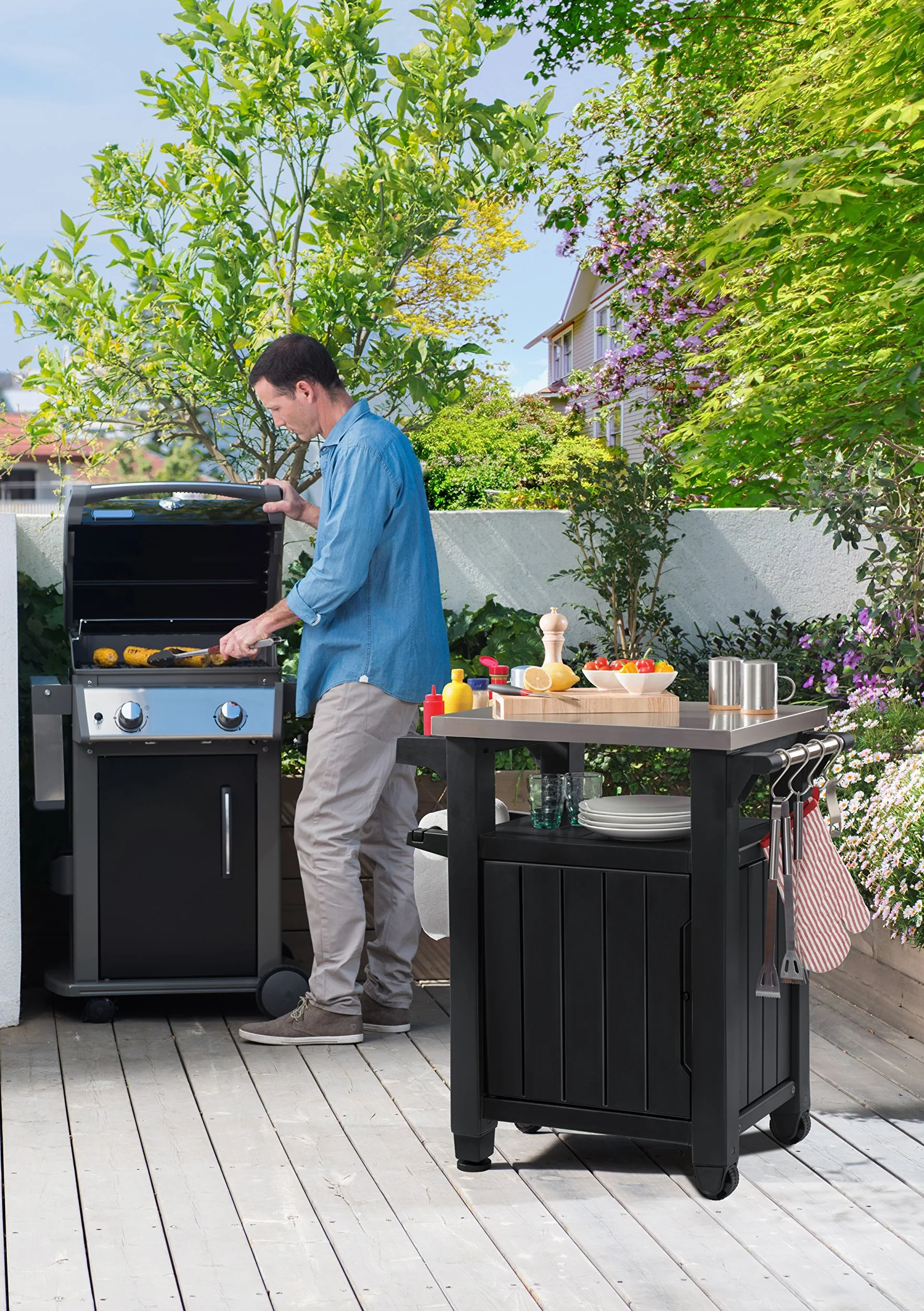 Keter Unity Mini Desserte Barbecue Gris 105 litrów
