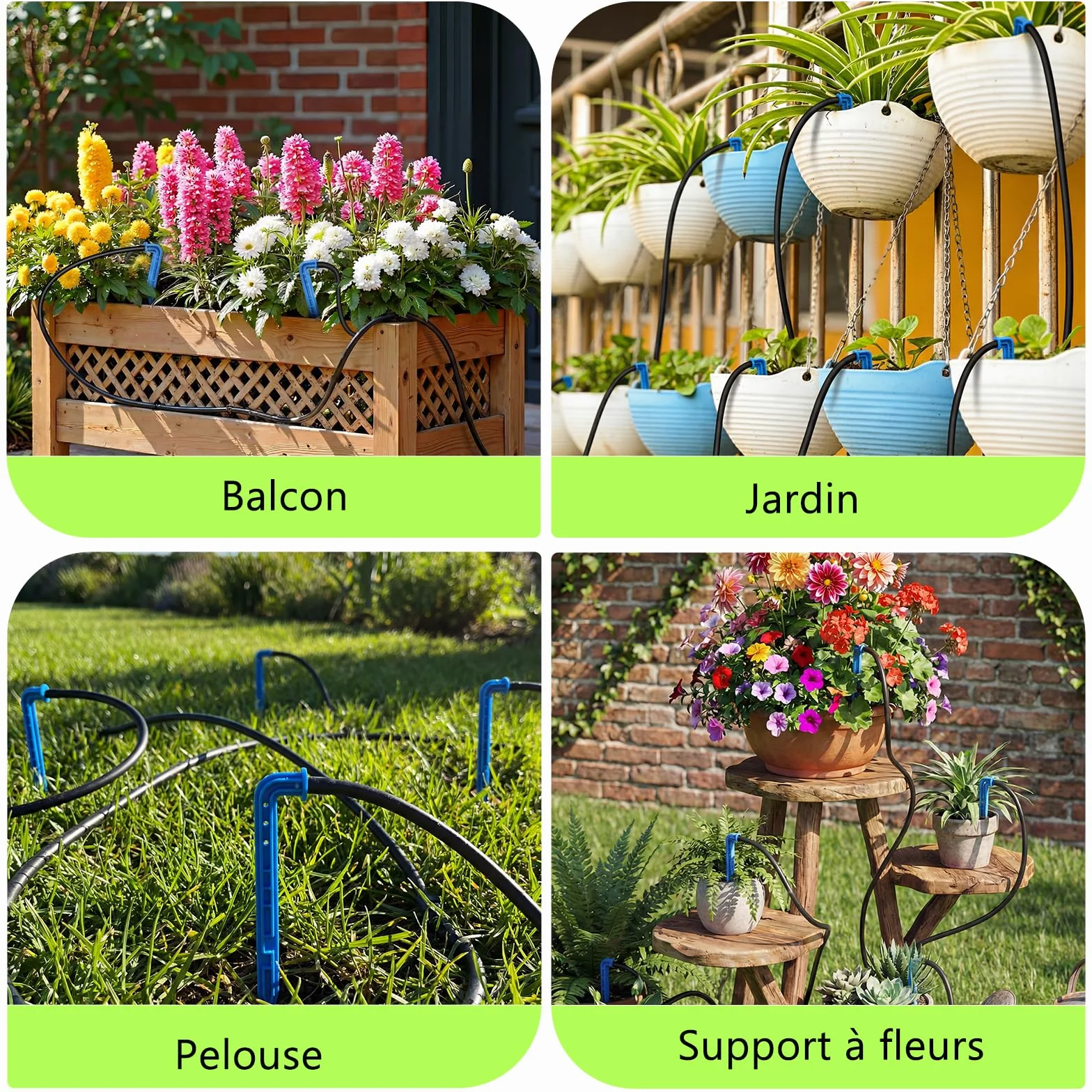 Kit Arrosage Automatique Solaire Jardin Ysteme Irrigation Goutte à Goutte 15 Plantes Balcon Extérieur