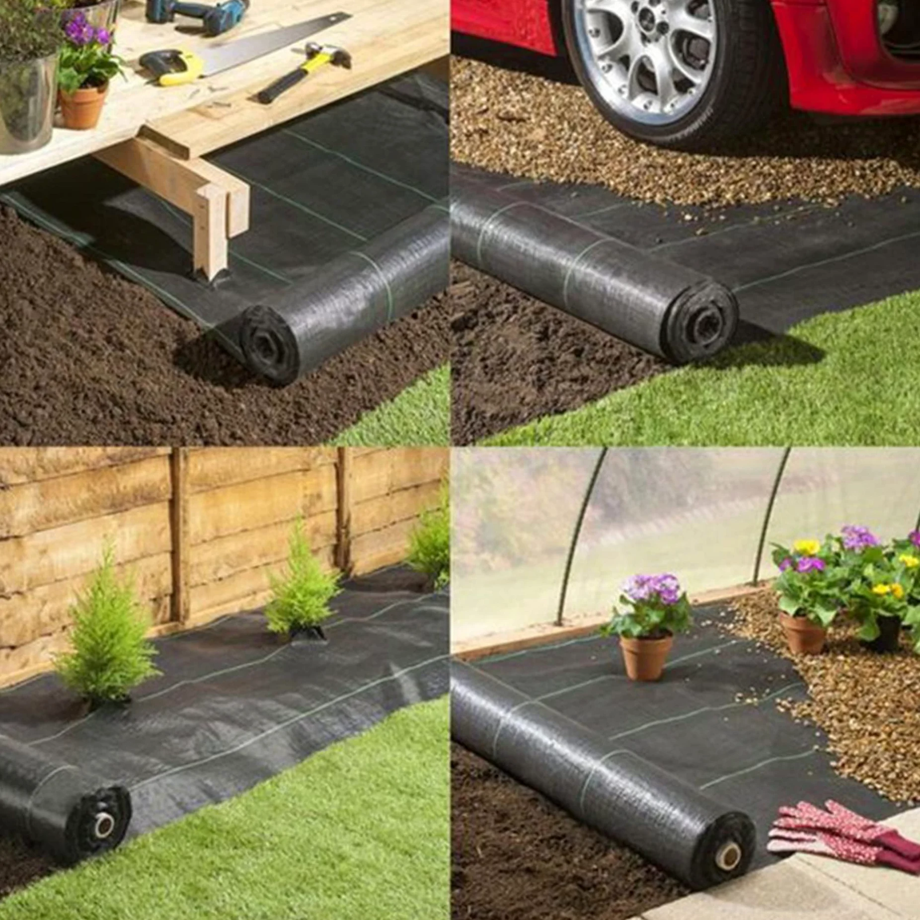 Toile de Paillage Anti Mauvaises Herbes 90 g/m²,Bâche Protection Sol et Jardin,Feutre Geotextile,Anti-UV Antidéchirure,pour Terrain Agricole Jardin,Noir Différentes Dimensions ( Size : 2mx25m = 50m² )