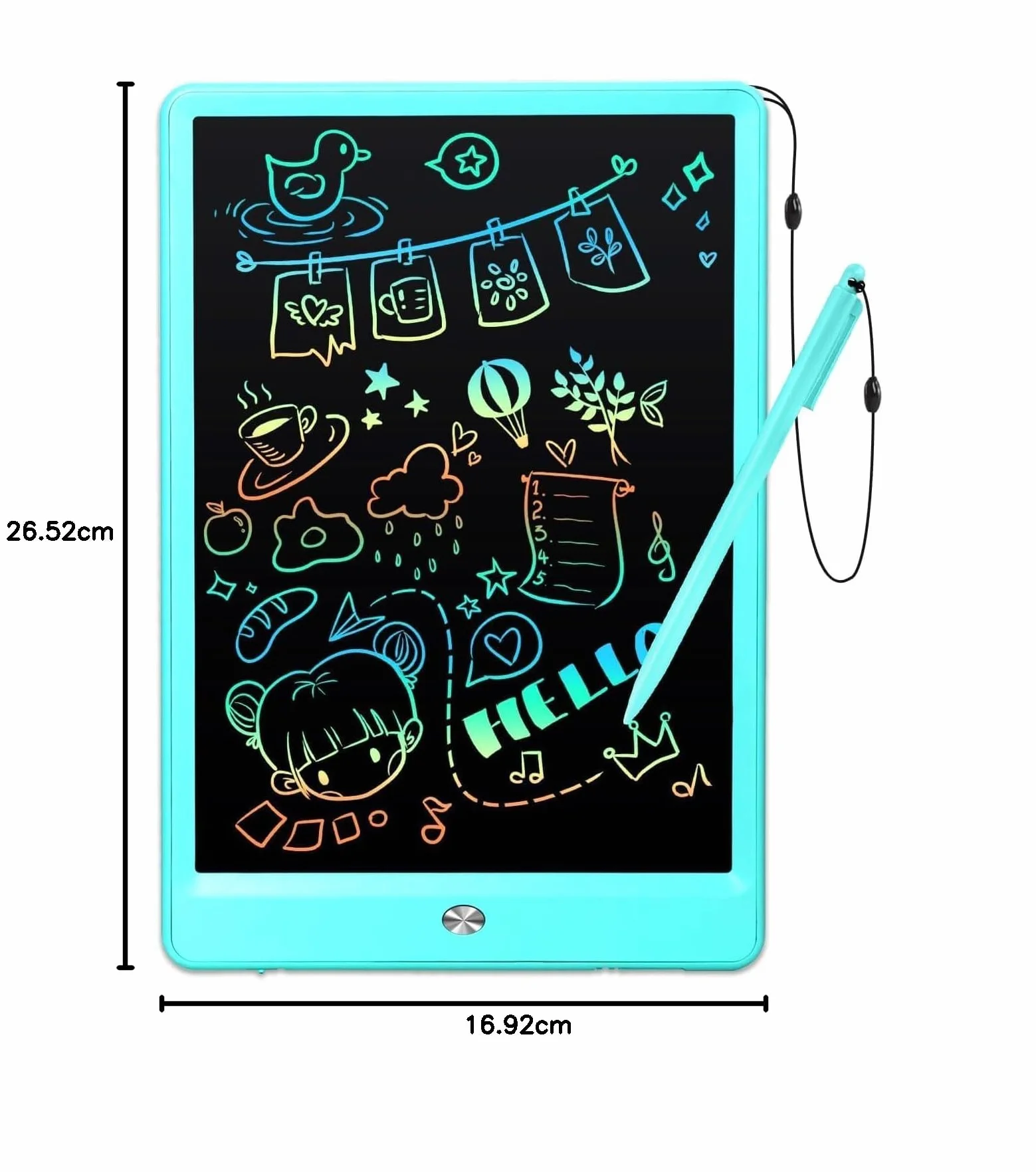 EooCoo Tablette d'écriture LCD 10 Pouces, Tablette Dessin Enfant, Cadeau Éducatif Bleu