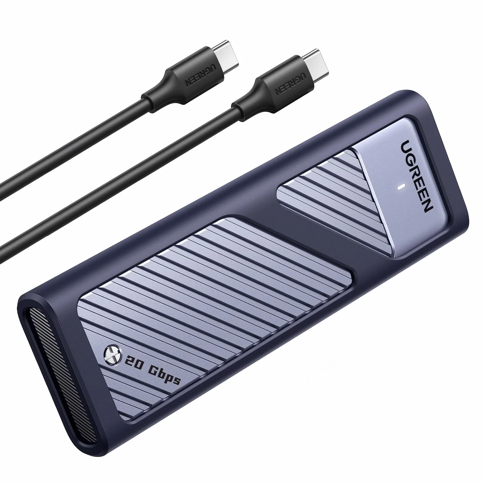 UGREEN Boîtier M2 SSD NVMe SATA 20 Gbps USB 3.2 Gen 2 Adaptateur Disque Dur Externe Aluminium M.2 2230 2242 2260 2280