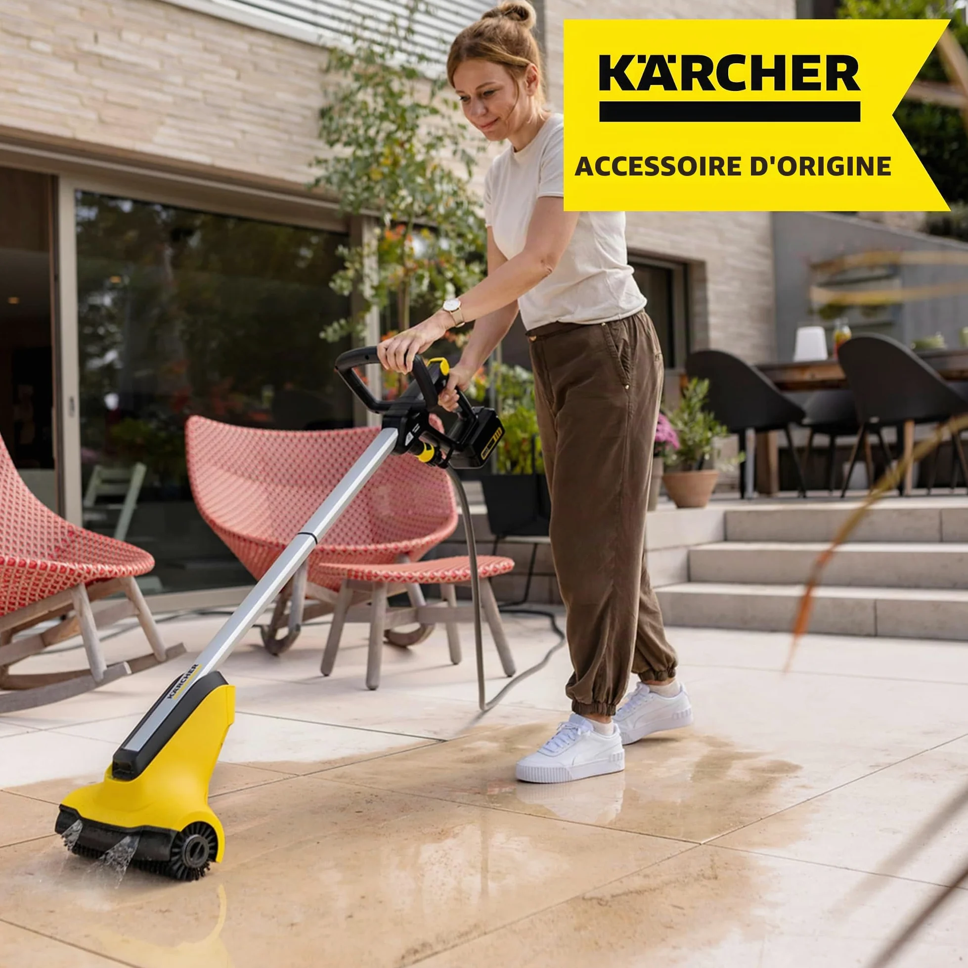 Kärcher Kit de Rouleaux de Brosse pour Surfaces en Pierre pour Nettoyeur de terrasse PCL 3-18, Convient pour Les Carreaux de Pierre Lisses en extérieur